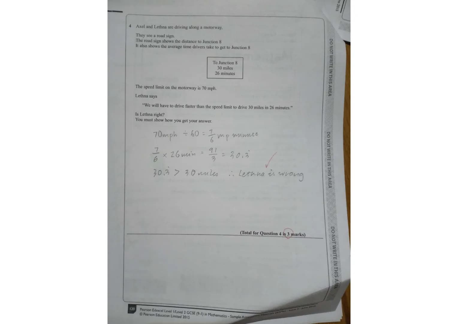 Write your name here
Surname Other names
Centre Number Candidate Number
Pearson Edexcel
Level 1/Level 2 GCSE (9-1)
Mathematics
Paper 2 (Calc