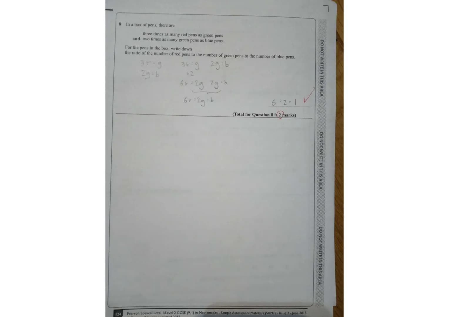 Write your name here
Surname Other names
Centre Number Candidate Number
Pearson Edexcel
Level 1/Level 2 GCSE (9-1)
Mathematics
Paper 2 (Calc