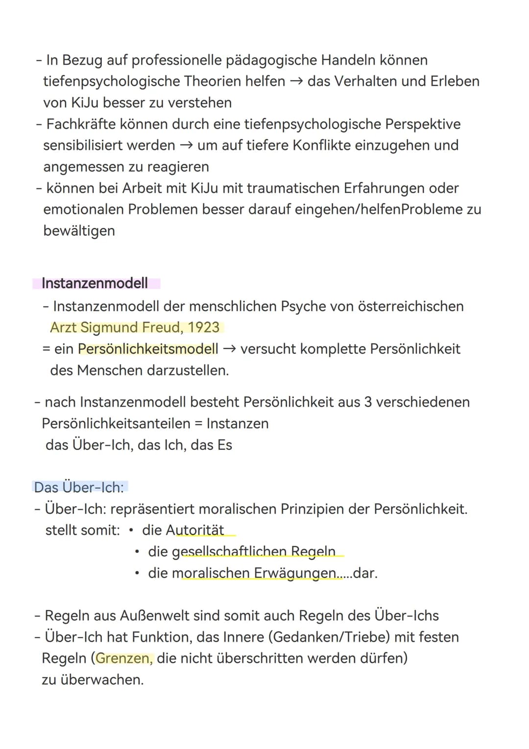11.04.2023

2.2 Tiefenpsychologie

- tiefenpsychologische Theorien gehen davon aus, dass das
menschliche Erleben und Verhalten auf unbewusst