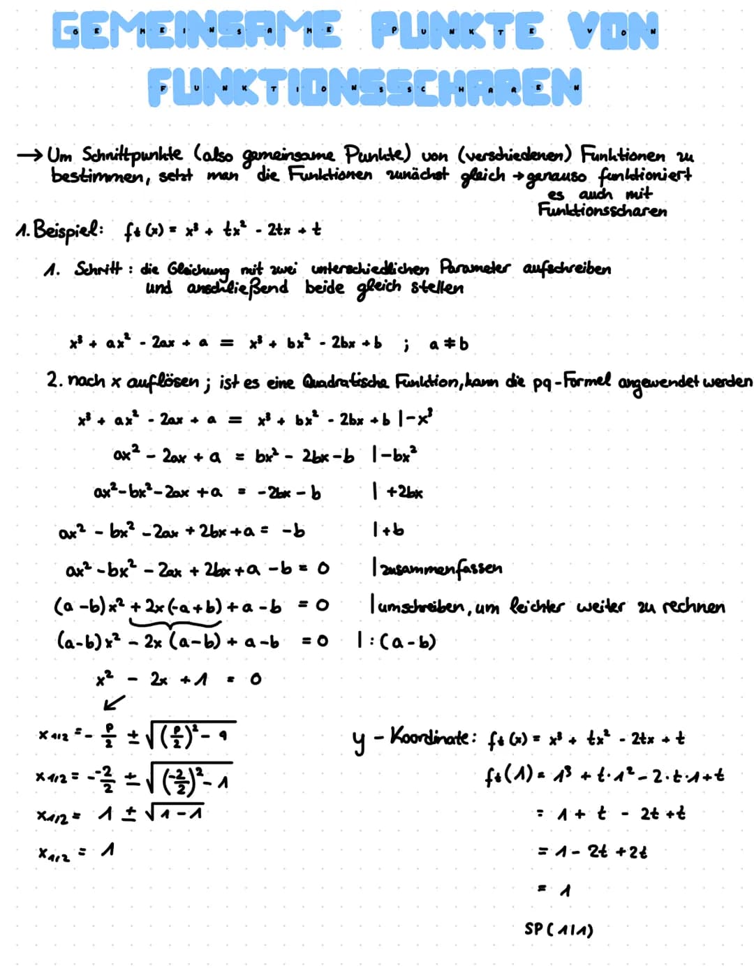 # WAS IST EINE FUNKTIONSSCHAR 2

Eine Funktionsschar ist eine Funktion mit einem Parameter k (oder a, b, c usw...).
Sie entsteht, wenn man f