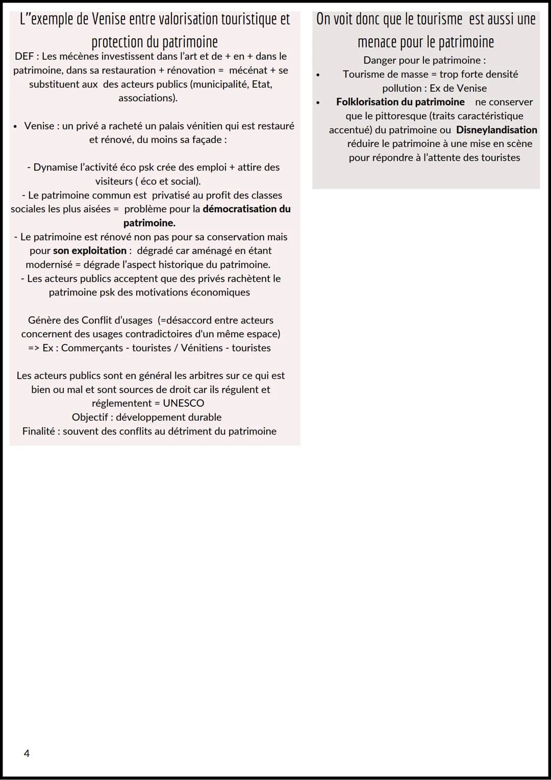 fiches révision
# Identifier, valoriser et protéger le patrimoine

## Quels sont les enjeux du patrimoine aujourd'hui ?
Chapitre introductif