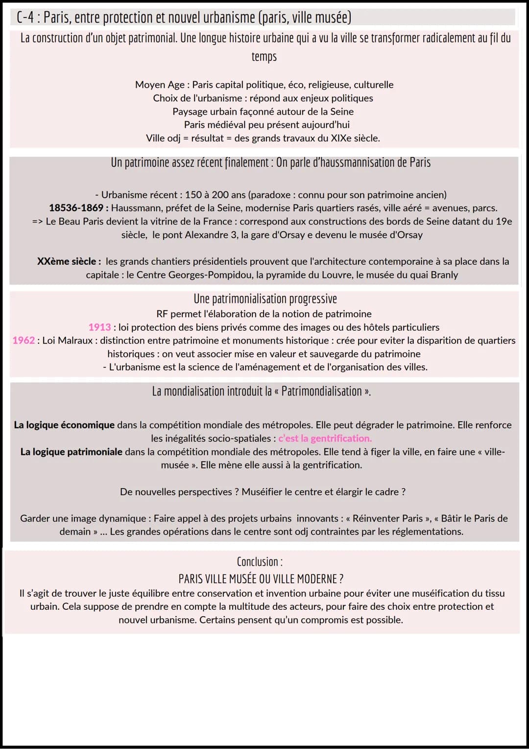fiches révision
# Identifier, valoriser et protéger le patrimoine

## Quels sont les enjeux du patrimoine aujourd'hui ?
Chapitre introductif