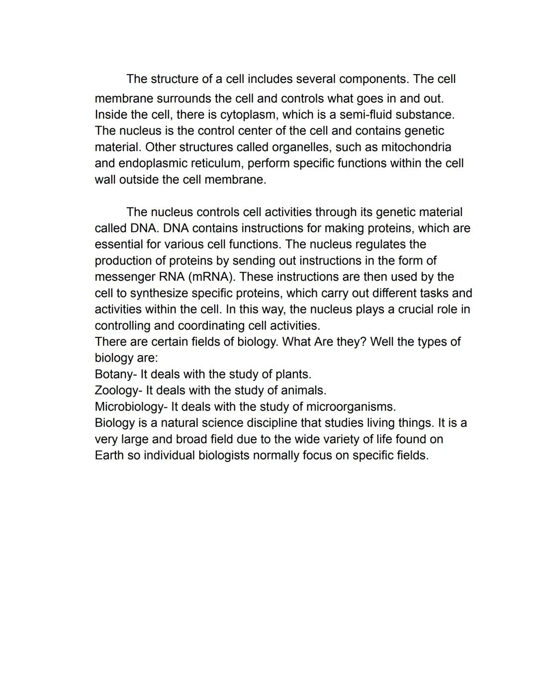 # Biology

By understanding how cells work in healthy and diseased states, cell
biologists working in animal, plant, and medical science wil