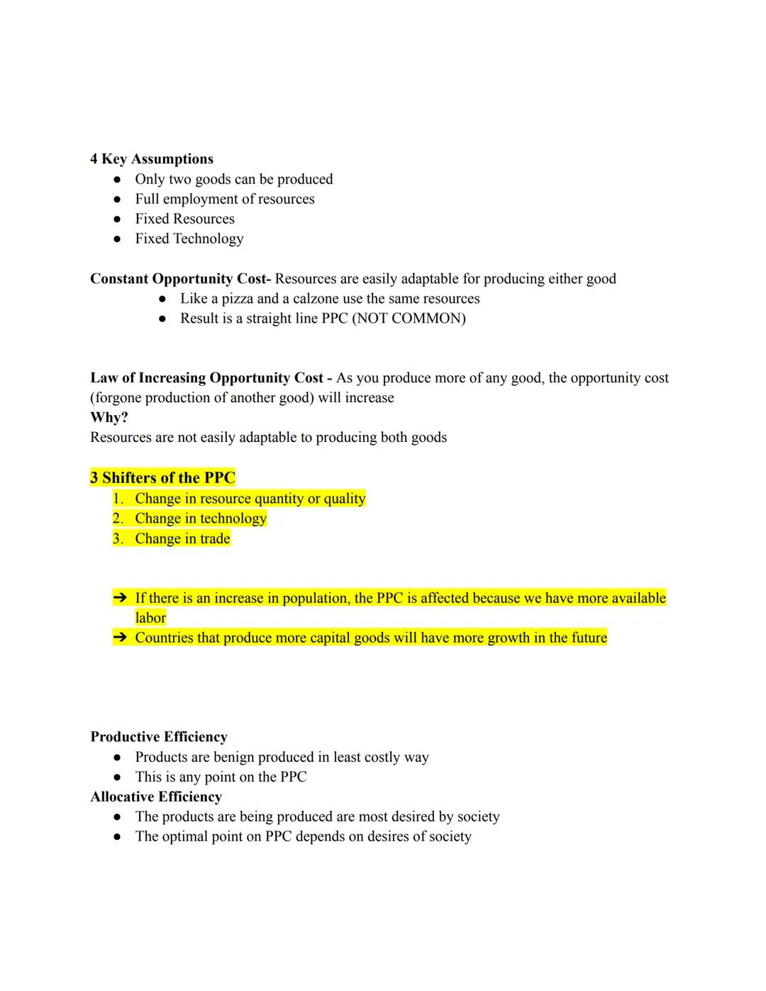 # 1. 1 Notes
Basic Economic Concepts

Scarcity: We have unlimited wants but limited resources

Economics: Study of making choices, Science o