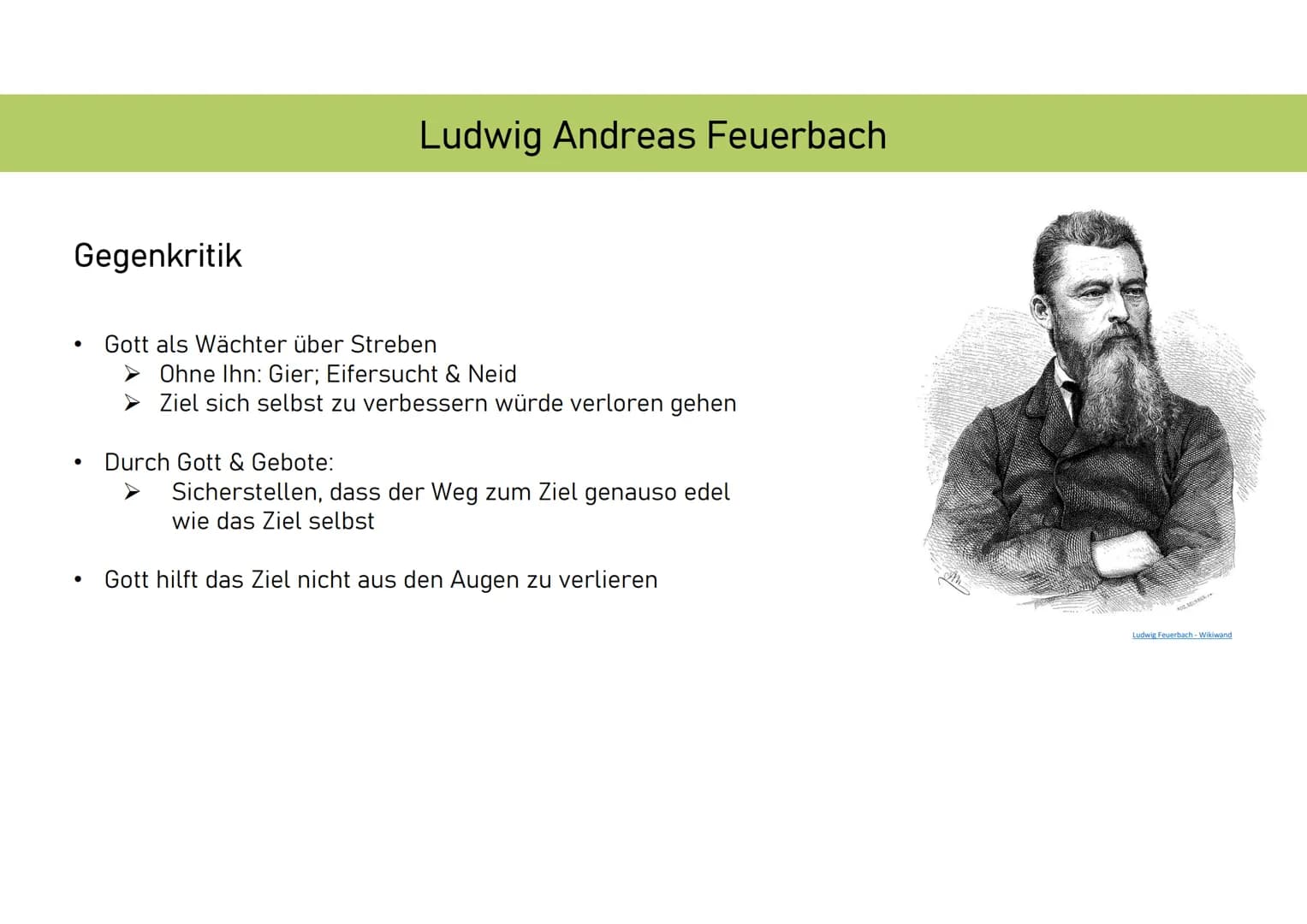 „Und Gott schuf den Menschen
nach seinem Bilde“ (1.Mose 1,27) Ludwig Andreas Feuerbach

Kurzbiografie:
* 28. Juli 1804 in Landshut
* Besucht