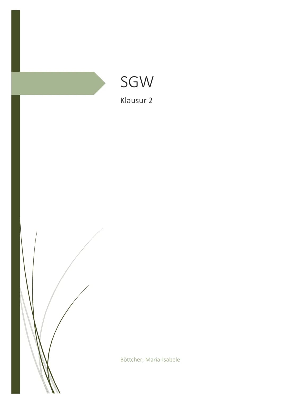 # SGW

Klausur 2

Böttcher, Maria-Isabele Inhaltsverzeichnis

Betriebsvereinbarung. ........................................................