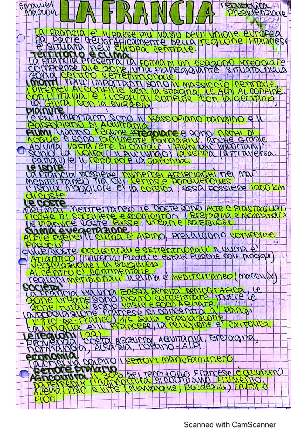 Emauver
# LA FRANCIA
repubblica A
92
La Francia Il paese piu va STO DELL' Unione europea
FO fa parte Geograficamente bella regione francese

