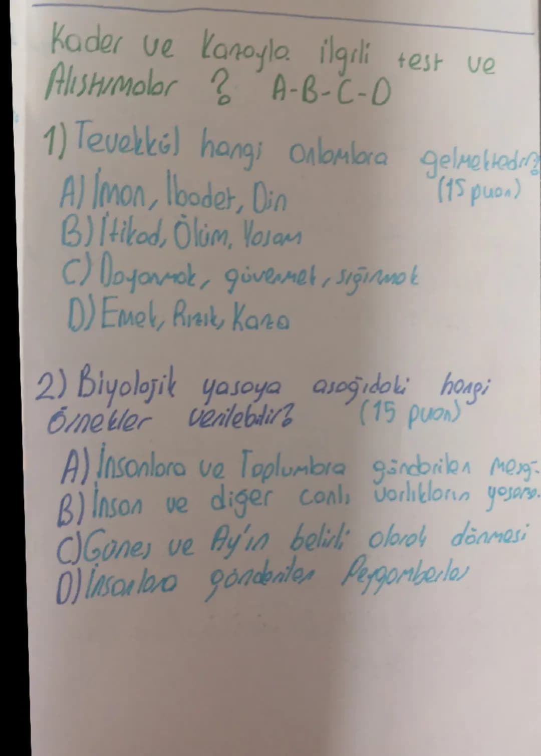 Din Kültürü ve Ahlak Bilgisi
8-Sınıf 11. Unite

Kazo ve Koder
>> Koder = Plon, progrom, duü. Alloh'in
herseyi önceden bilip, belirlemesi.
>>