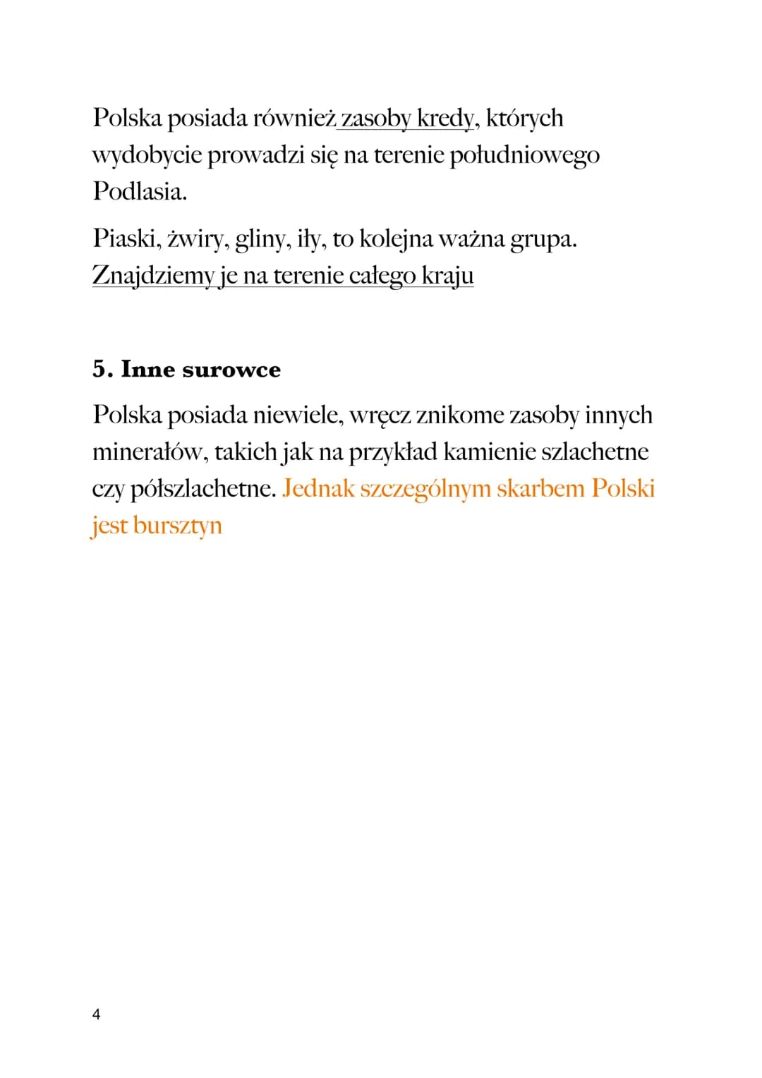 # SUROWCE MINERALNE
# POLSKI

Notatka z lekcji

1. Surowce energetyczne

4 główne surowce energetyczne wydobywane w Polsce

*   Ropa naftowa