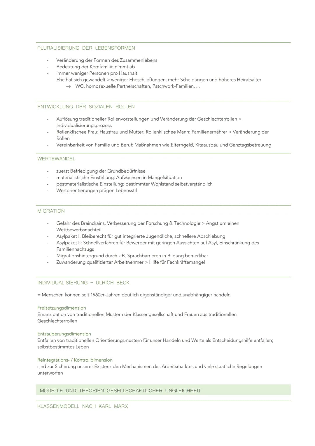 # STRUKTUREN SOZIALER UNGLEICHHEIT, SOZIALER WANDEL UND SOZIALE SICHERUNG

# ERSCHEINUNGSFORMEN UND AUSWIRKUNGEN SOZIALER UNGLEICHHEIT

# SO