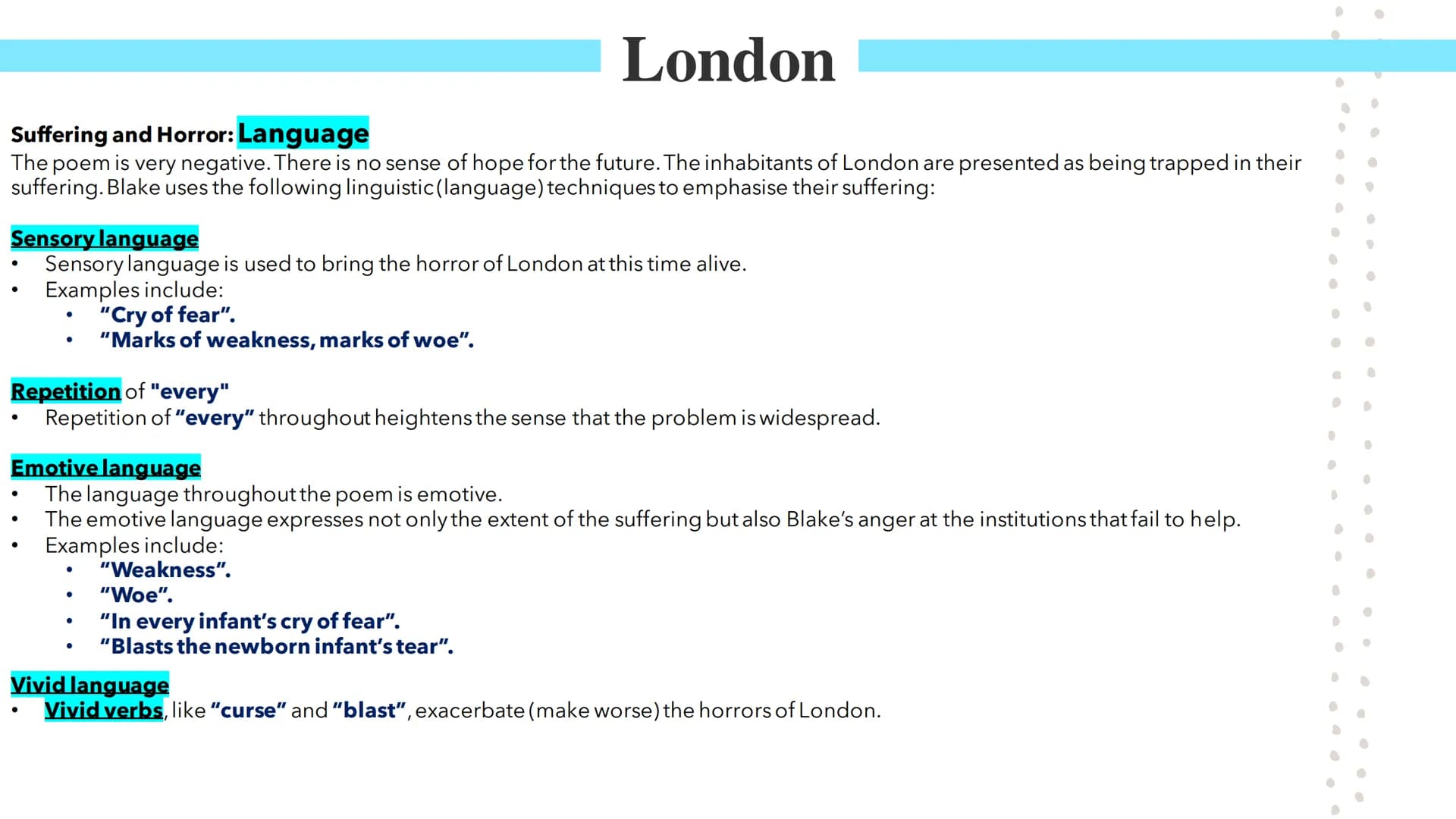# London
Poetry GCSEs # London

William Blake's London describes a narrator's experience of walking through London. The poem was published a