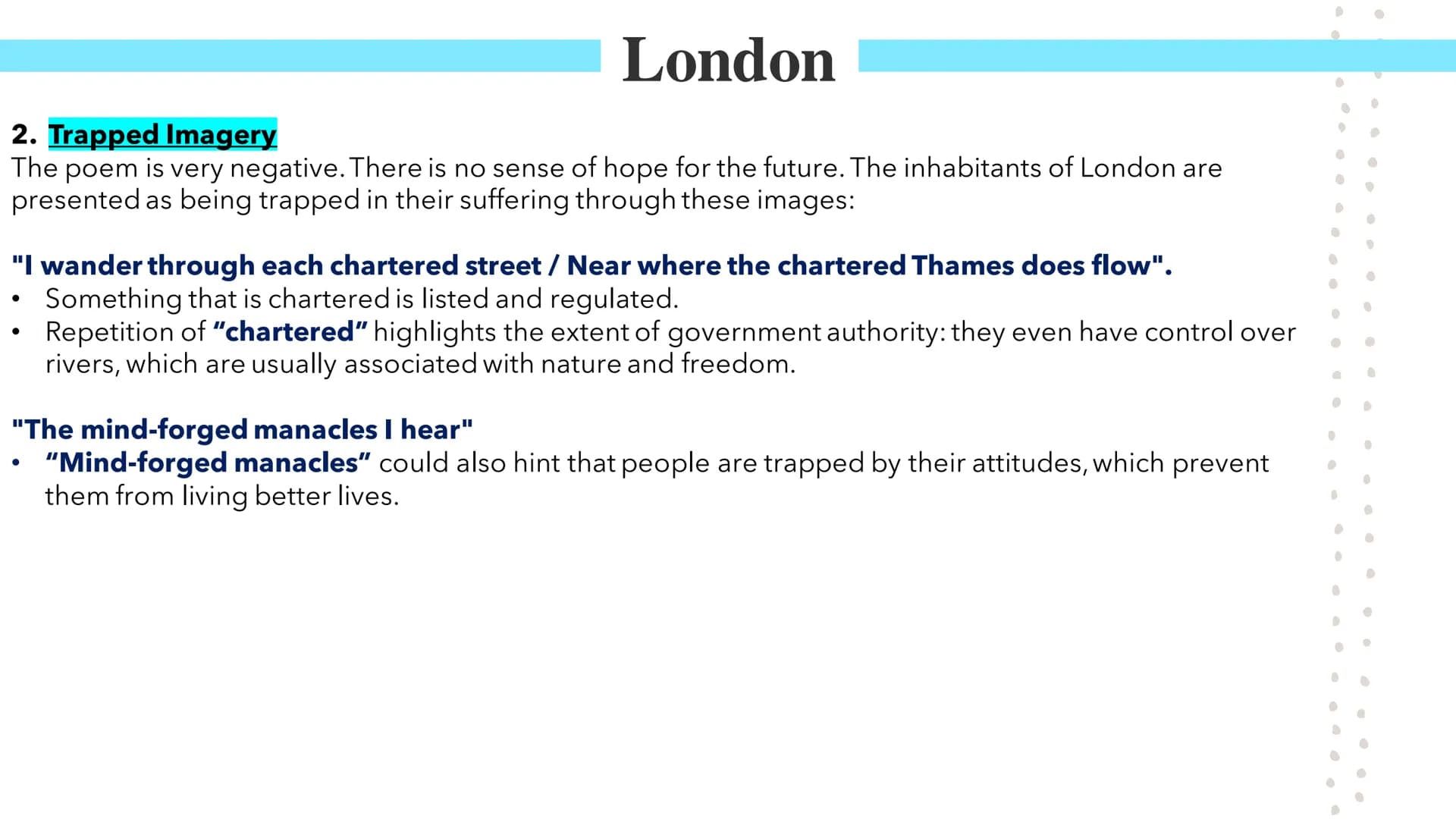 # London
Poetry GCSEs # London

William Blake's London describes a narrator's experience of walking through London. The poem was published a