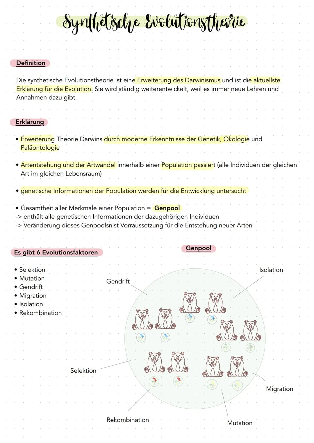 # Evolution # Evolution

- Beschäftigung mit allen Prozessen der Entstehung, Umwandlung und
Weiterentwicklung des Lebens auf der Erde, durch