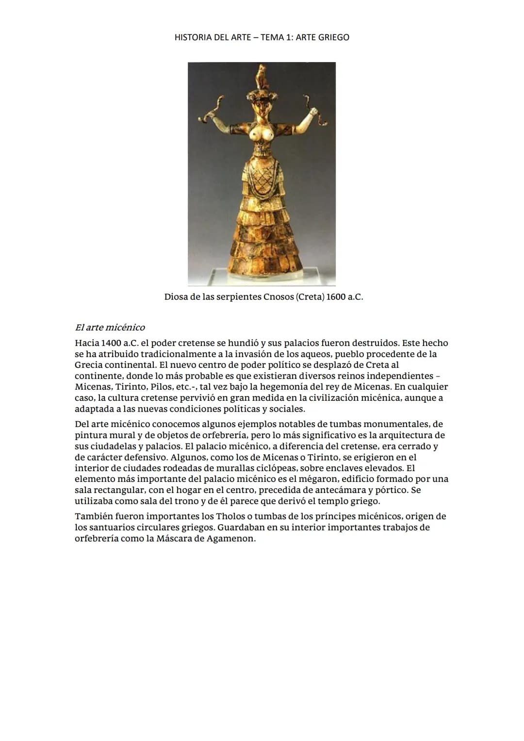 # HISTORIA DEL ARTE - TEMA 1: ARTE GRIEGO

## INTRODUCCIÓN

Antes de que el mundo helénico tuviera un papel destacado en la historia, otras
