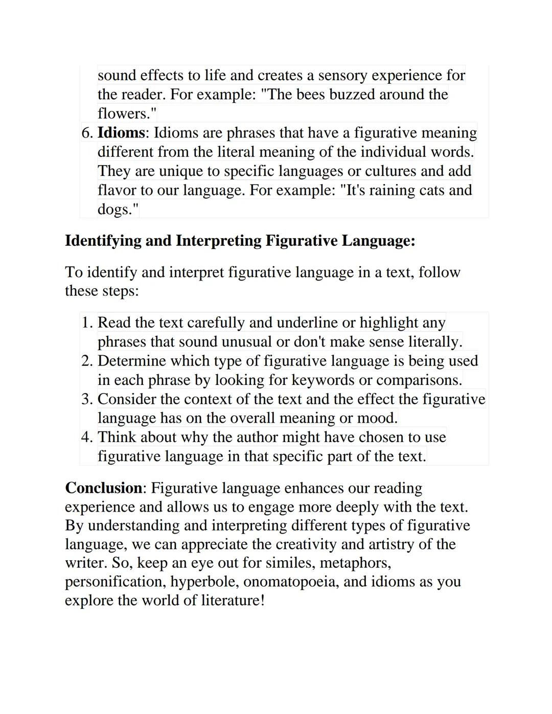 Grade 8 students:

[Title: Understanding Figurative Language]

Introduction: Figurative language is a powerful tool used by
writers to creat