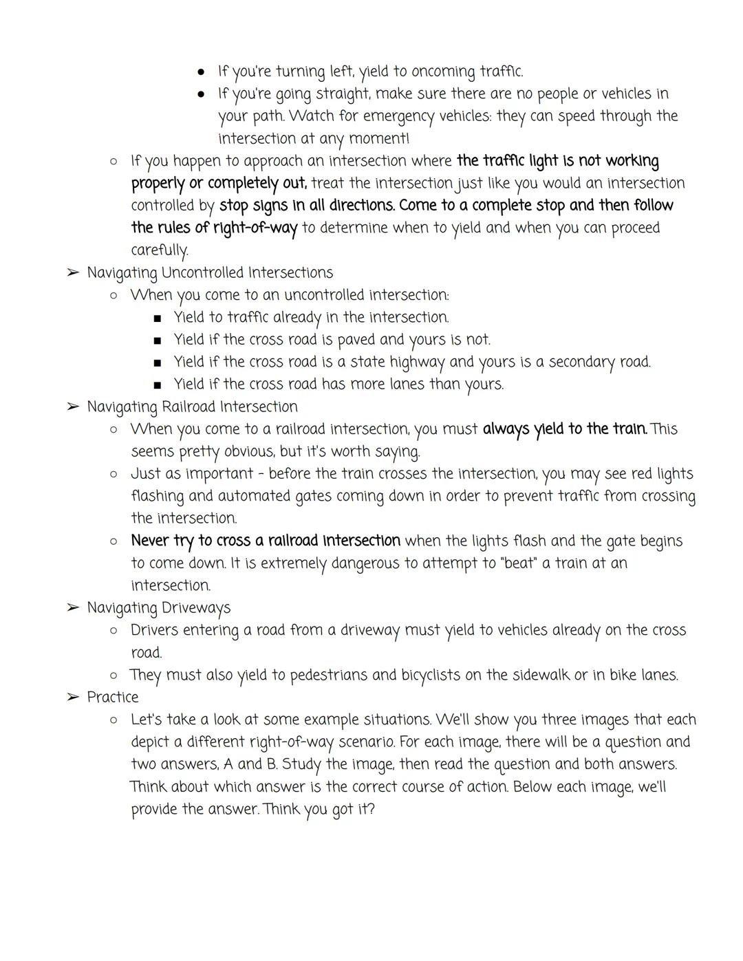 # Intersections
## Intersections and Special Signals

> Intersections are one place where you'll put all your training to the test.
> The pu