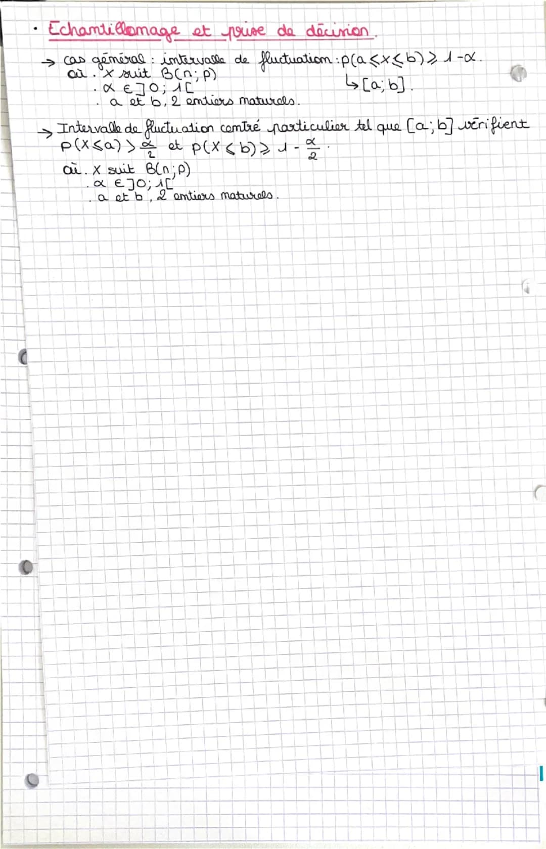 # probabilites:

- Formules:

→$P_A(B) = \frac{P(A \cap B)}{P(A)}$

→$P(B) = P(A \cap B) + P(A \cap \overline{B})$ → $P(\overline{B})= 1 - P