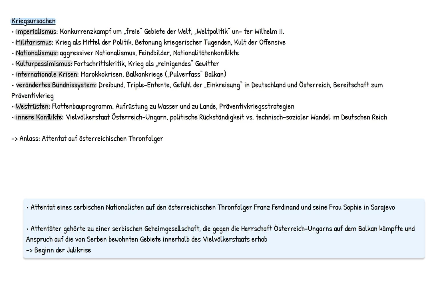 Merkmale
* moderner Krieg: Industrialisierung, Technisierung
-> veränderte Kriegsführung durch neue Waffen, u.a. Panzer, Maschinengewehre, L