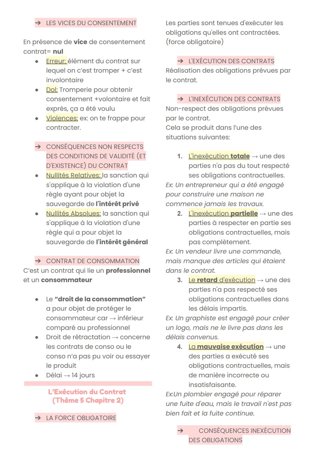 # Droit

QUALIFIER + RÉSUMER LES FAITS

- Qualifier les parties
- Donner les liens (contrat)
- Problème?
- Conséquence?

ARGUMENTATION JURID