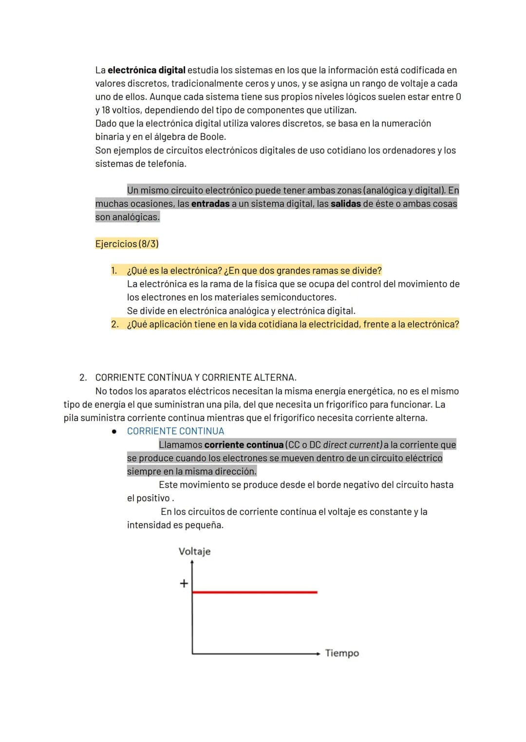 1. ELECTRICIDAD Y ELECTRÓNICA
*   Electricidad.

La materia está formada por átomos constituidos por partículas
cargadas negativamente (elec
