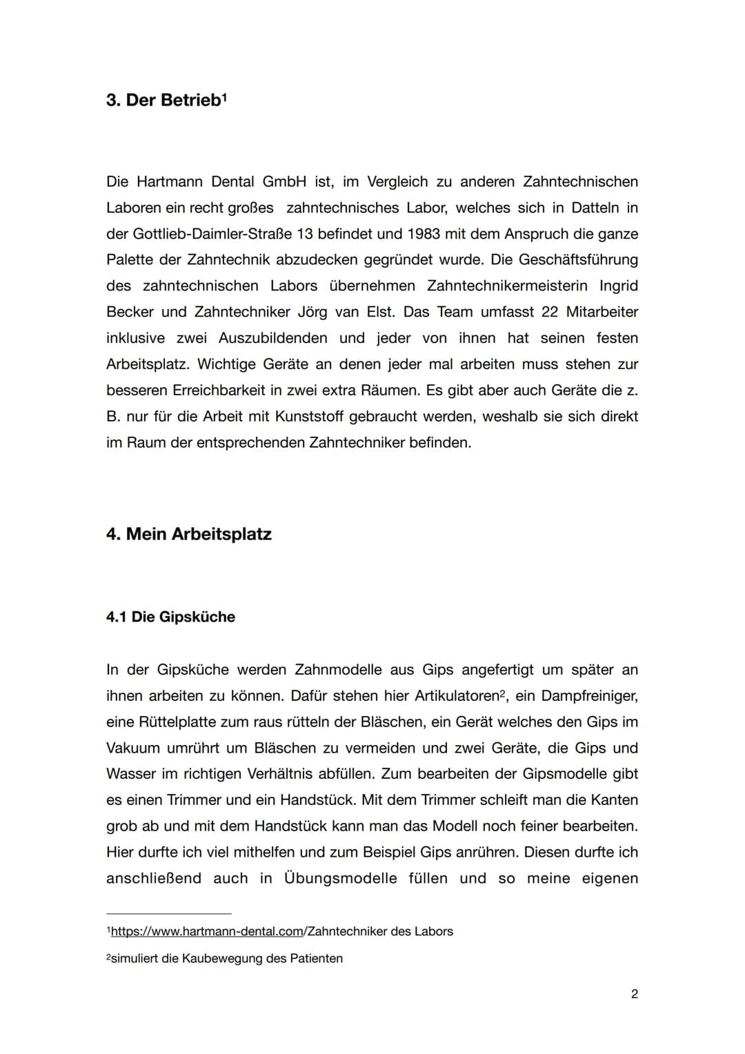 # Praktikumsbericht

, 9c

24. Januar 2022 bis 10. Februar 2022

Hartmann Dental GmbH # Inhaltsverzeichnis

1. Wahl des Praktikumsplatzes
1
