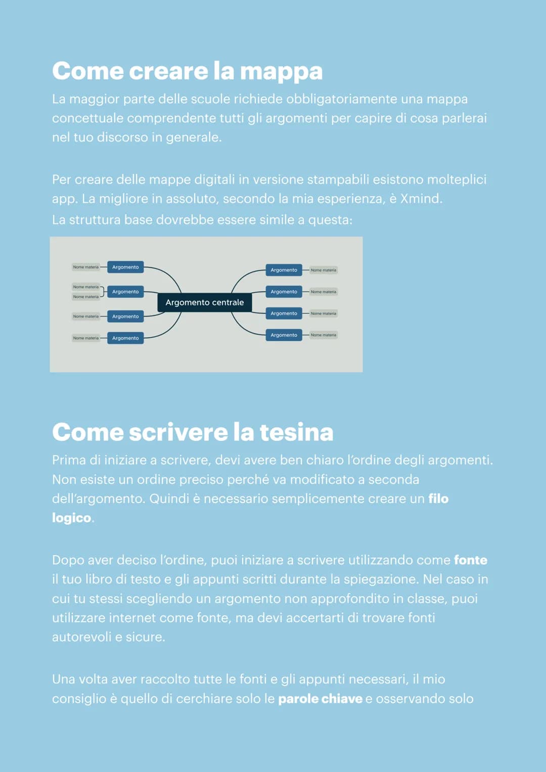 # LA TESINA

# PER LA TERZA MEDIA

Ciao! Sei dovrai affrontare l'orale di terza media questa è la guida per te.
Qui illustrerò come creare u