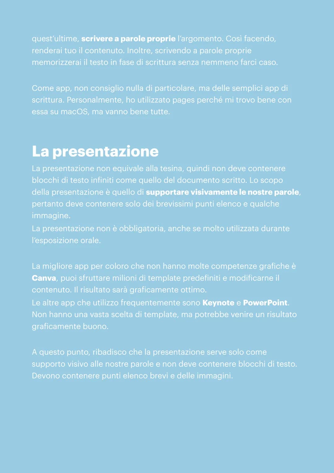 # LA TESINA

# PER LA TERZA MEDIA

Ciao! Sei dovrai affrontare l'orale di terza media questa è la guida per te.
Qui illustrerò come creare u