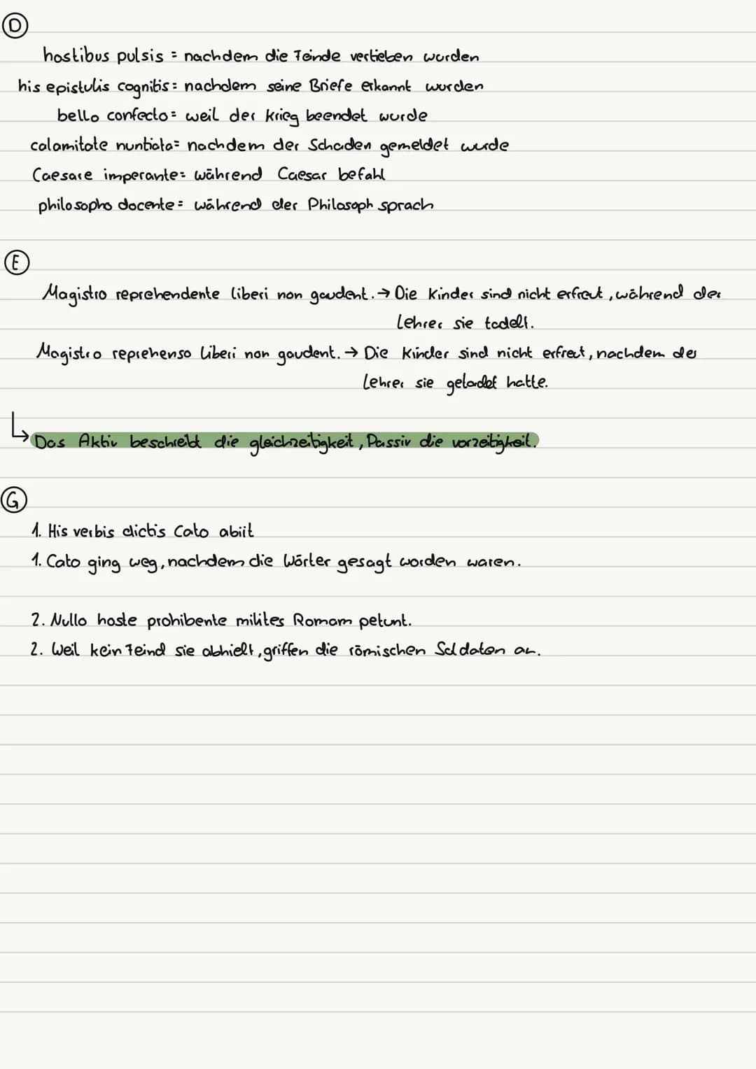 # LATEIN

Lernzettel

Grammatik Parlizipien

با

→ Partizip Perfekt Passiv (PPP) = Partizip der Vorzeitigkeit

→ Portizip Prosens Aktiv (PPA