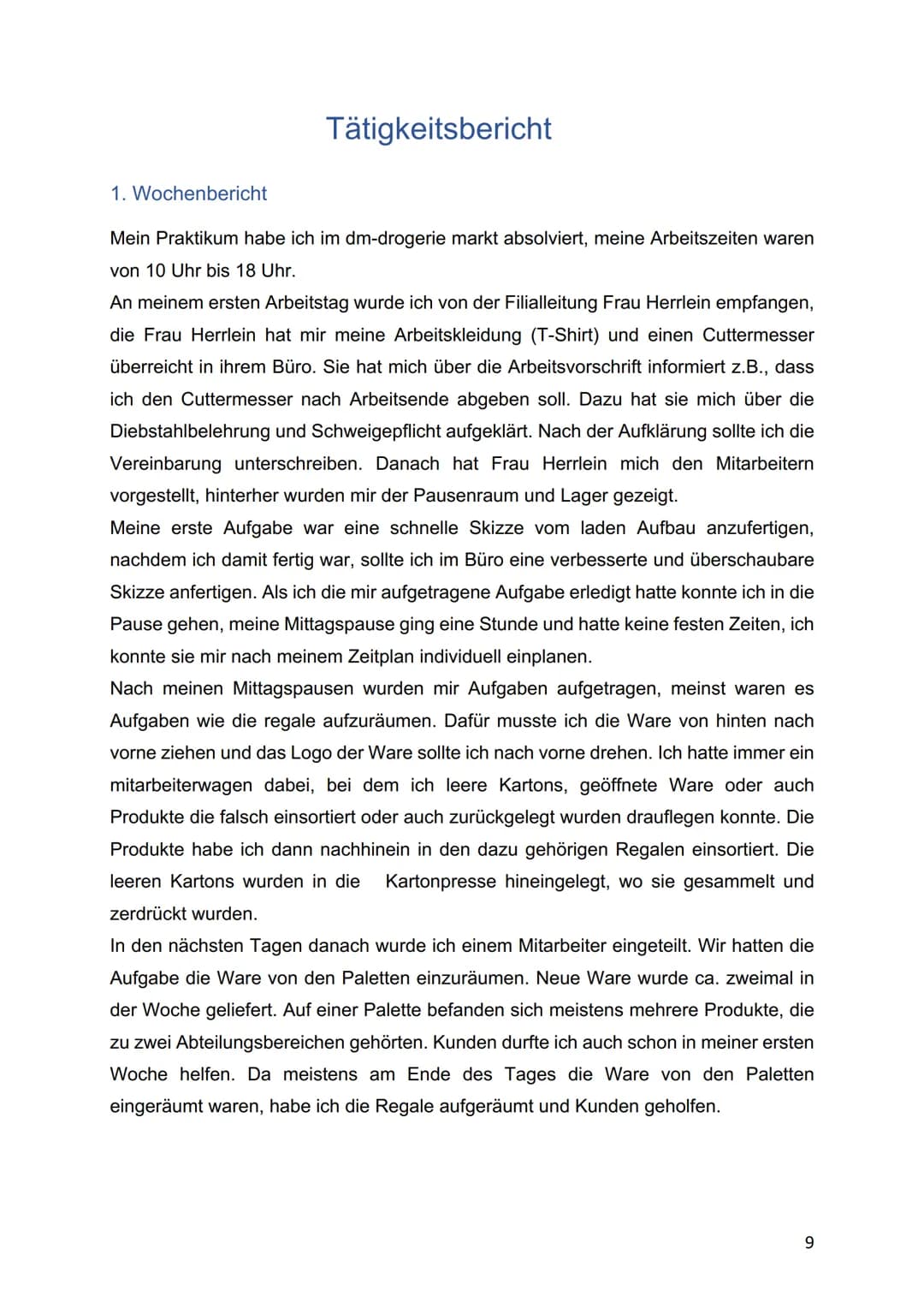 Konrad-Klepping Berufskolleg
Geschwister-Scholl-Straße 1
Tel: 02315023166
KB
44135 Dortmund

# Praktikumsbericht

Schülerpraktikum im dm-dro