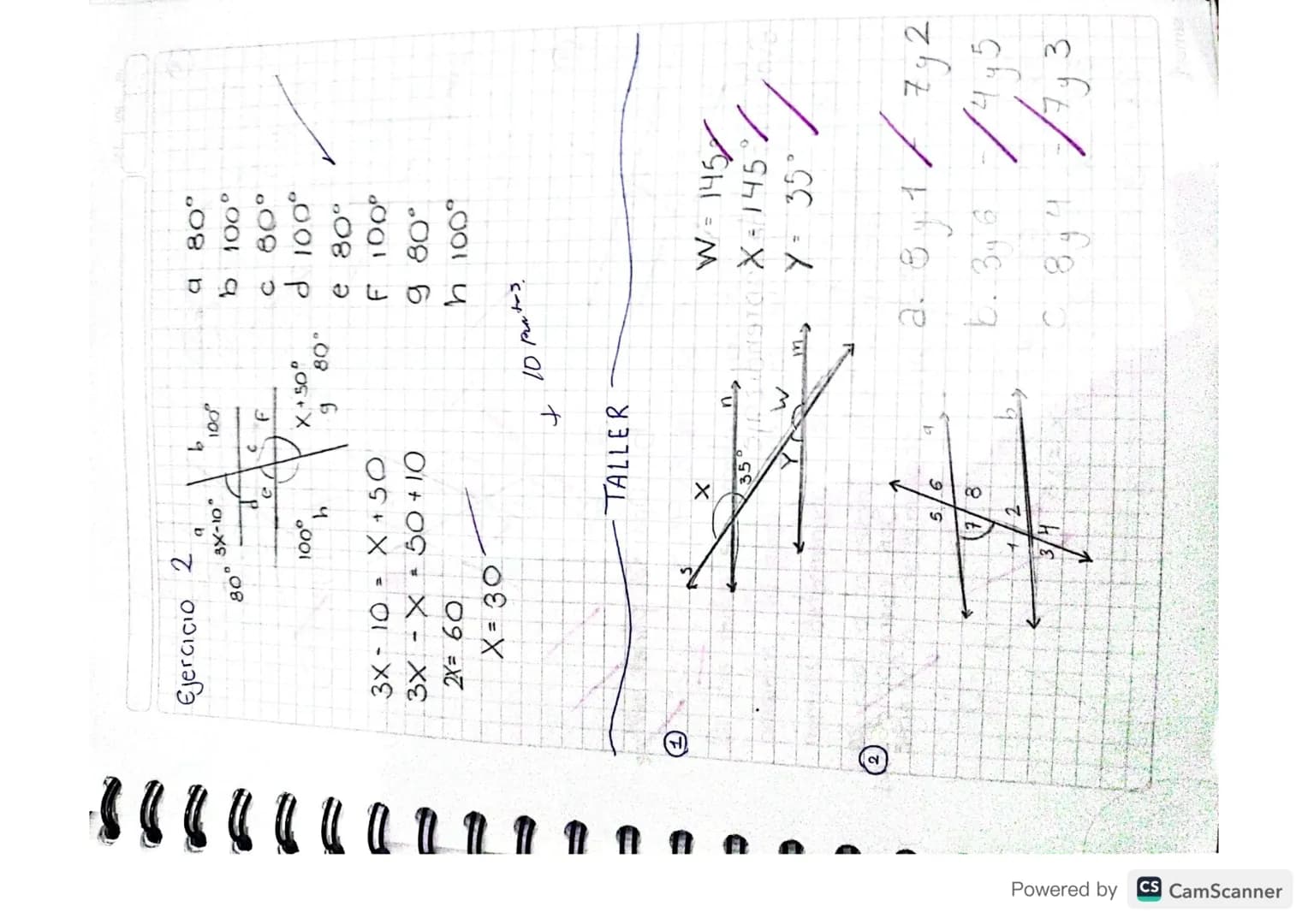 Tarea
- Consultar la definición de los ángulos, sus elemen-
tos con representación gráfica
Solución

Definición:
Porción Indefinida del plan