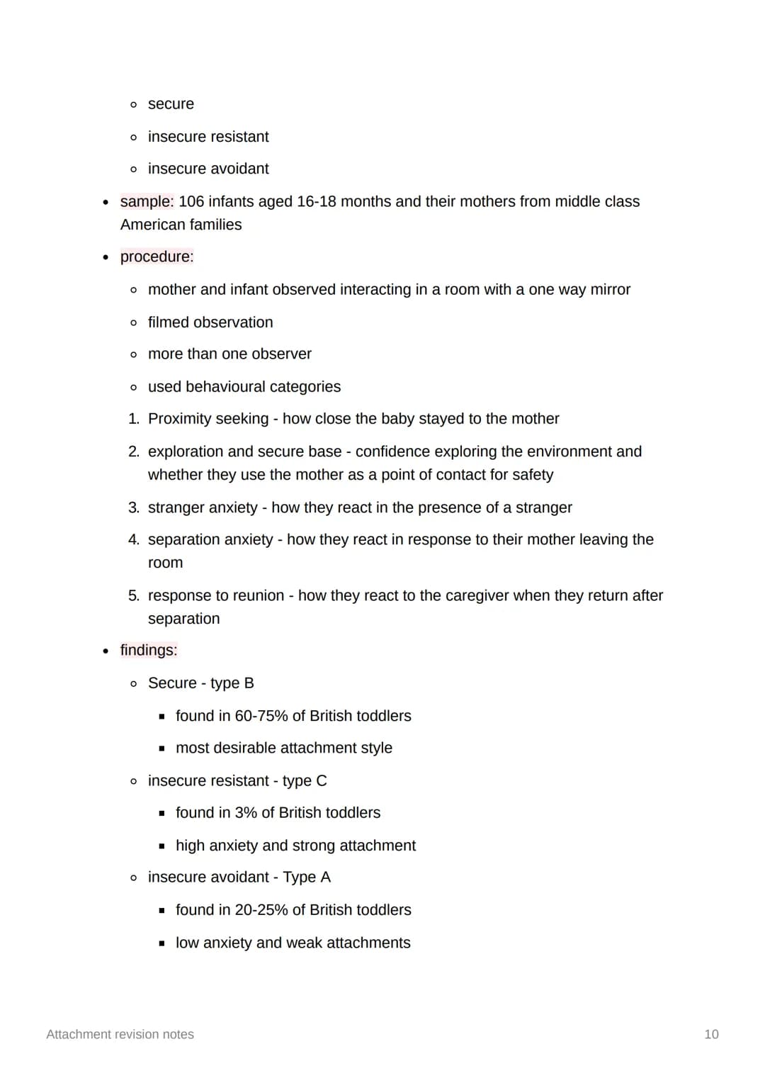 Attachment revision notes

Caregiver-infant interactions

*   attachment - a close two way emotional bond between two individuals, seeing
th