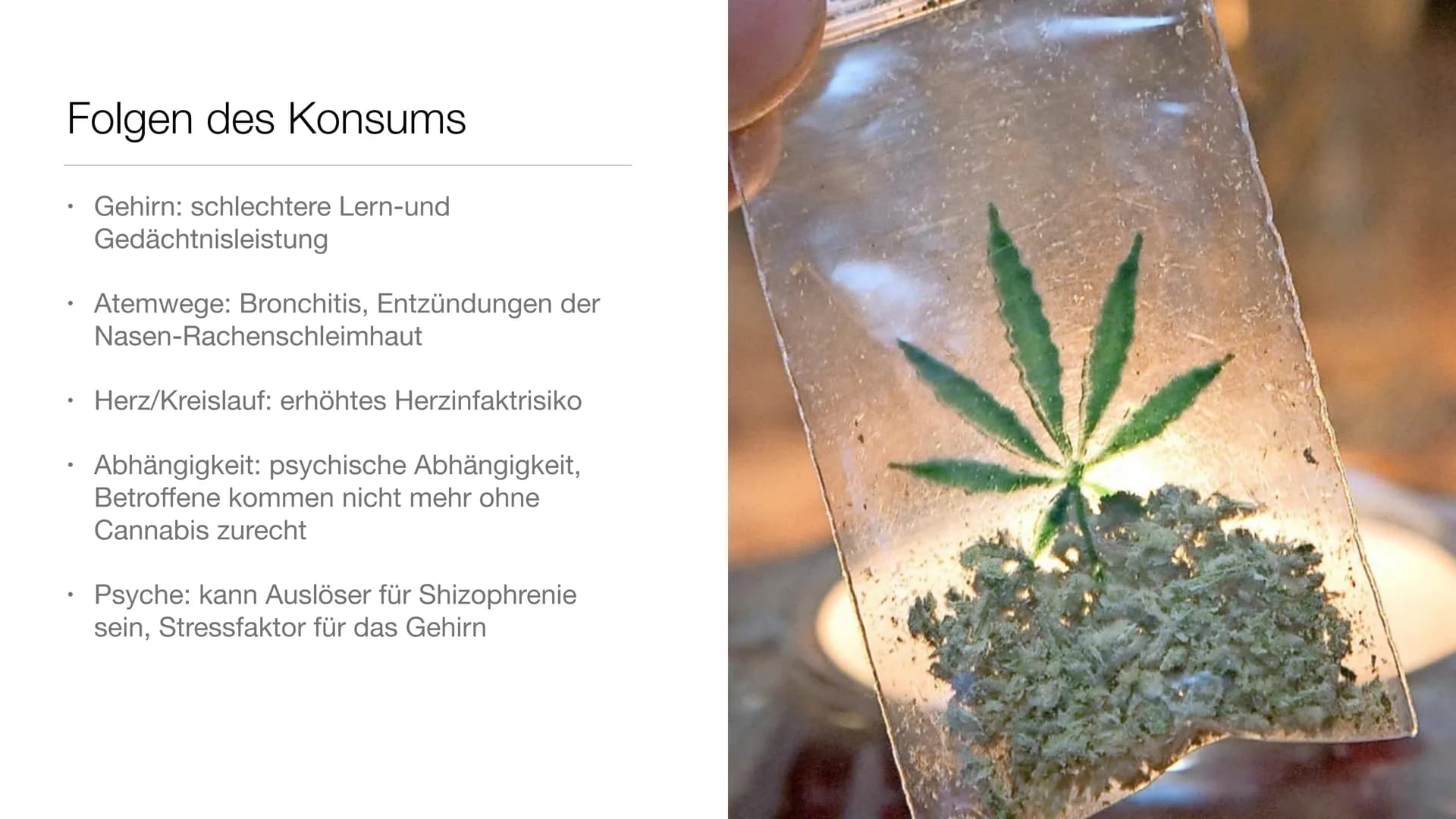 # Drogen und ihre Wirkungen Gliederung

• Was sind Drogen überhaupt?

Legale und illegale Drogen

Drogensucht

3 Drogenarten

Die schlimmste