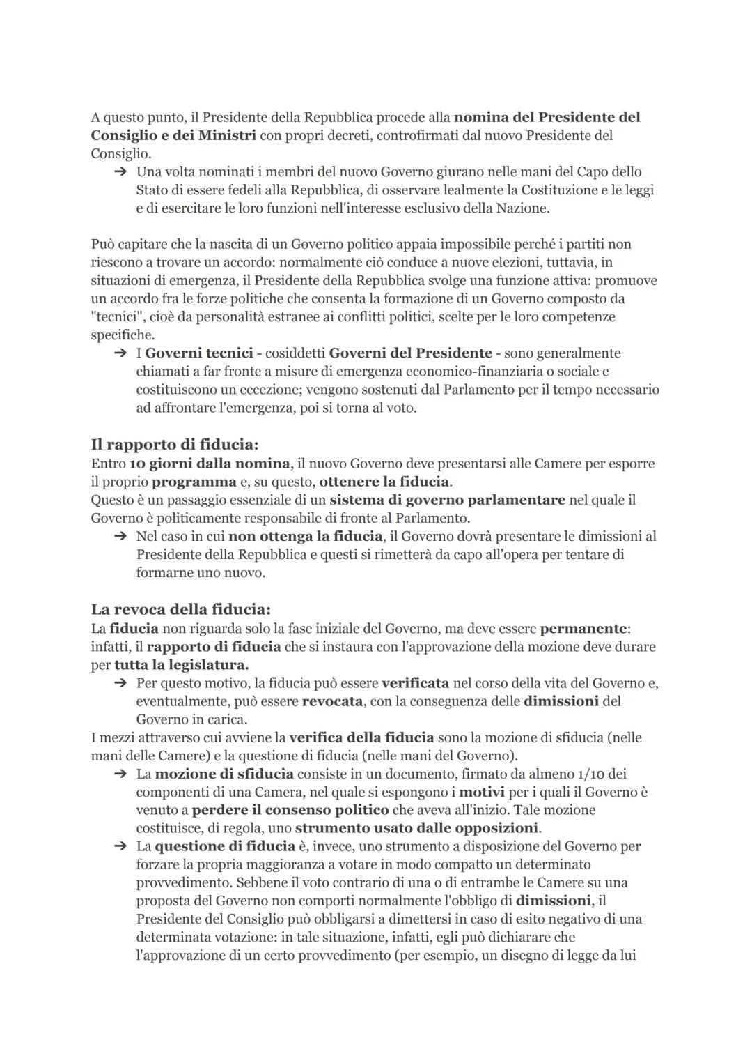 # Il Governo

Composizione e funzione del Governo:

→ Il Governo è un organo costituzionale complesso formato dal Presidente del
Consiglio d