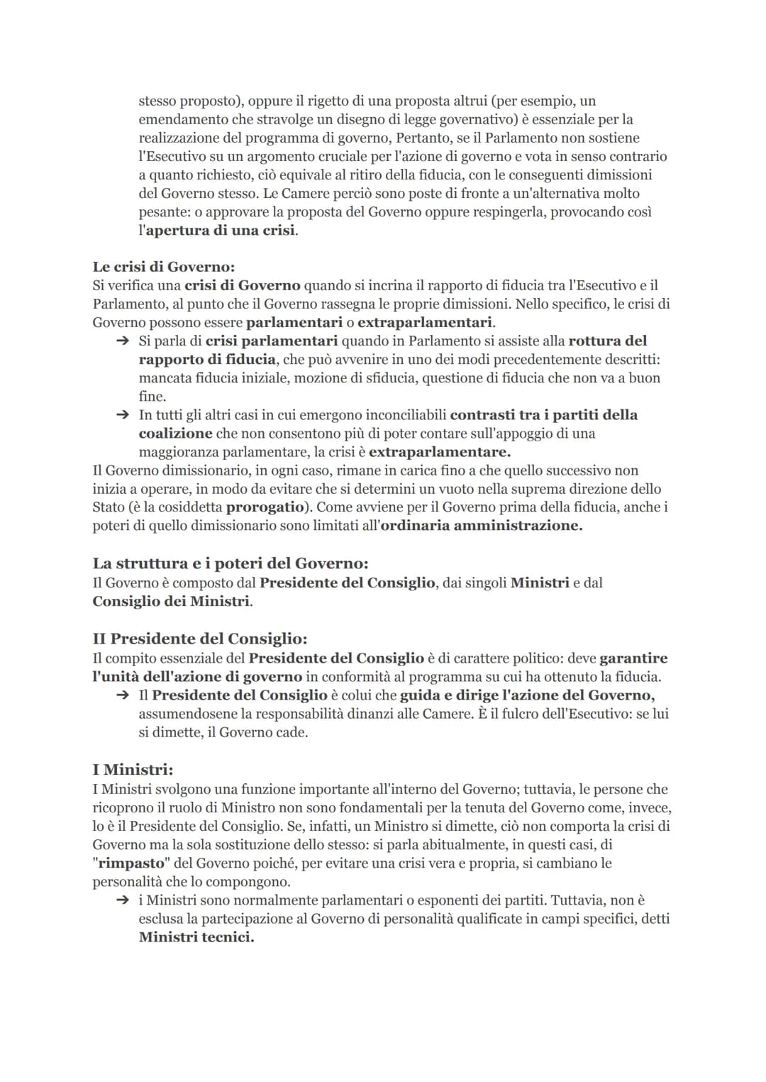 # Il Governo

Composizione e funzione del Governo:

→ Il Governo è un organo costituzionale complesso formato dal Presidente del
Consiglio d