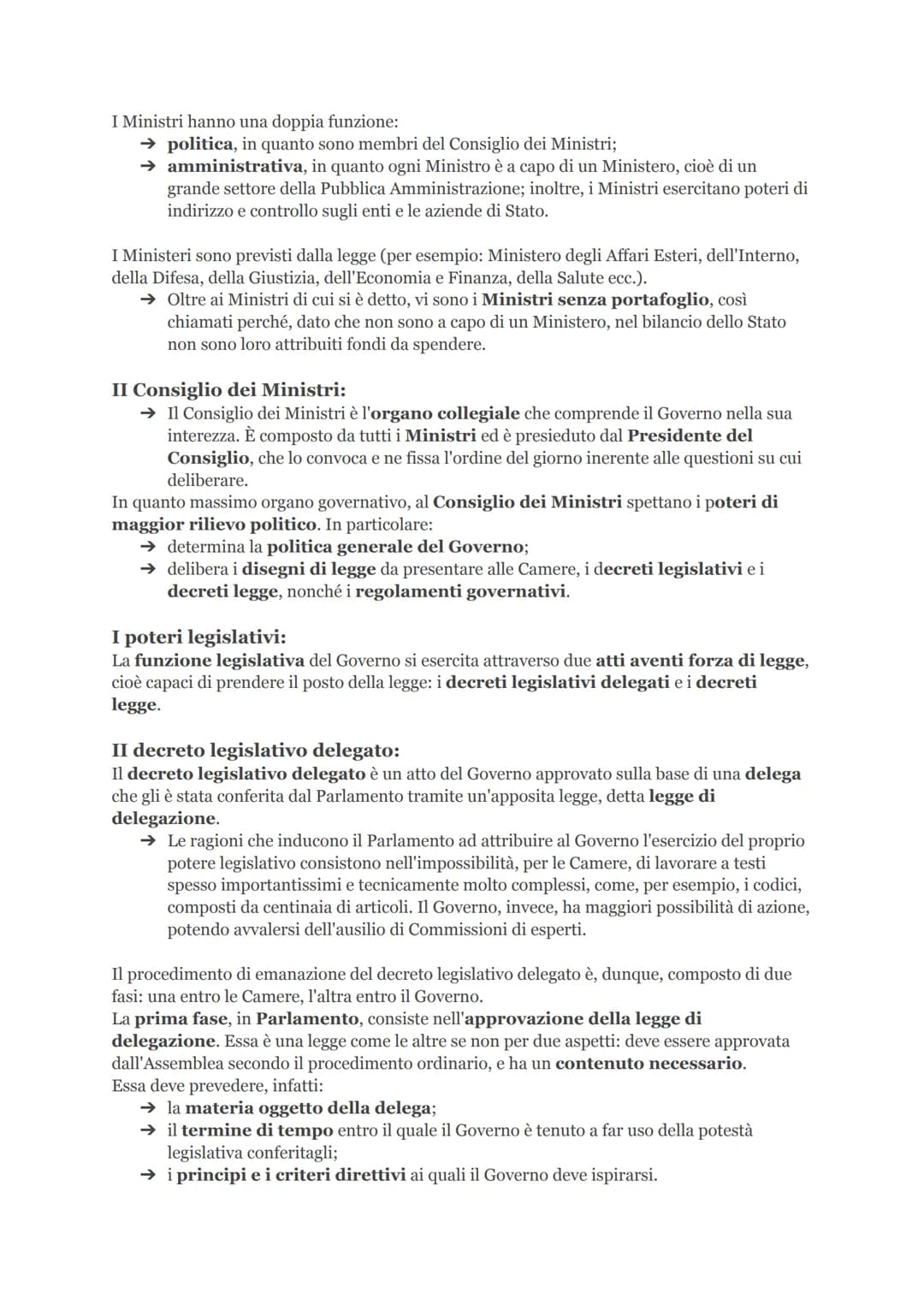 # Il Governo

Composizione e funzione del Governo:

→ Il Governo è un organo costituzionale complesso formato dal Presidente del
Consiglio d