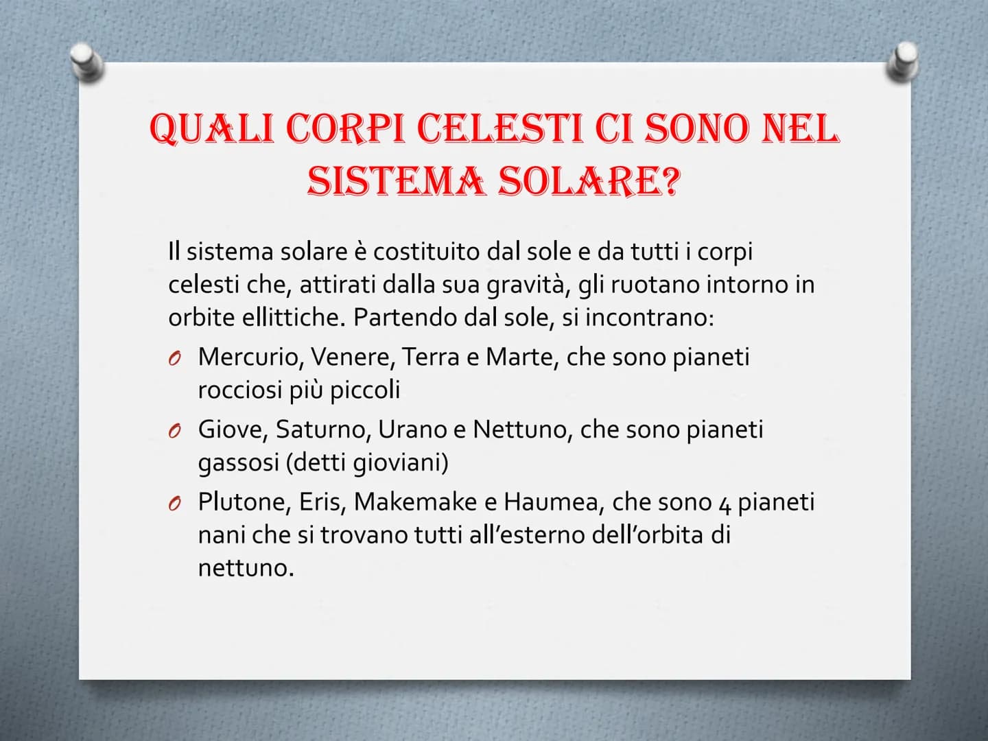 # IL SISTEMA SOLARE E L'UNIVERSO # COME SI È FORMATO L'UNIVERSO?

Si ritiene che l'universo abbia avuto origine da una
gigantesca esplosione