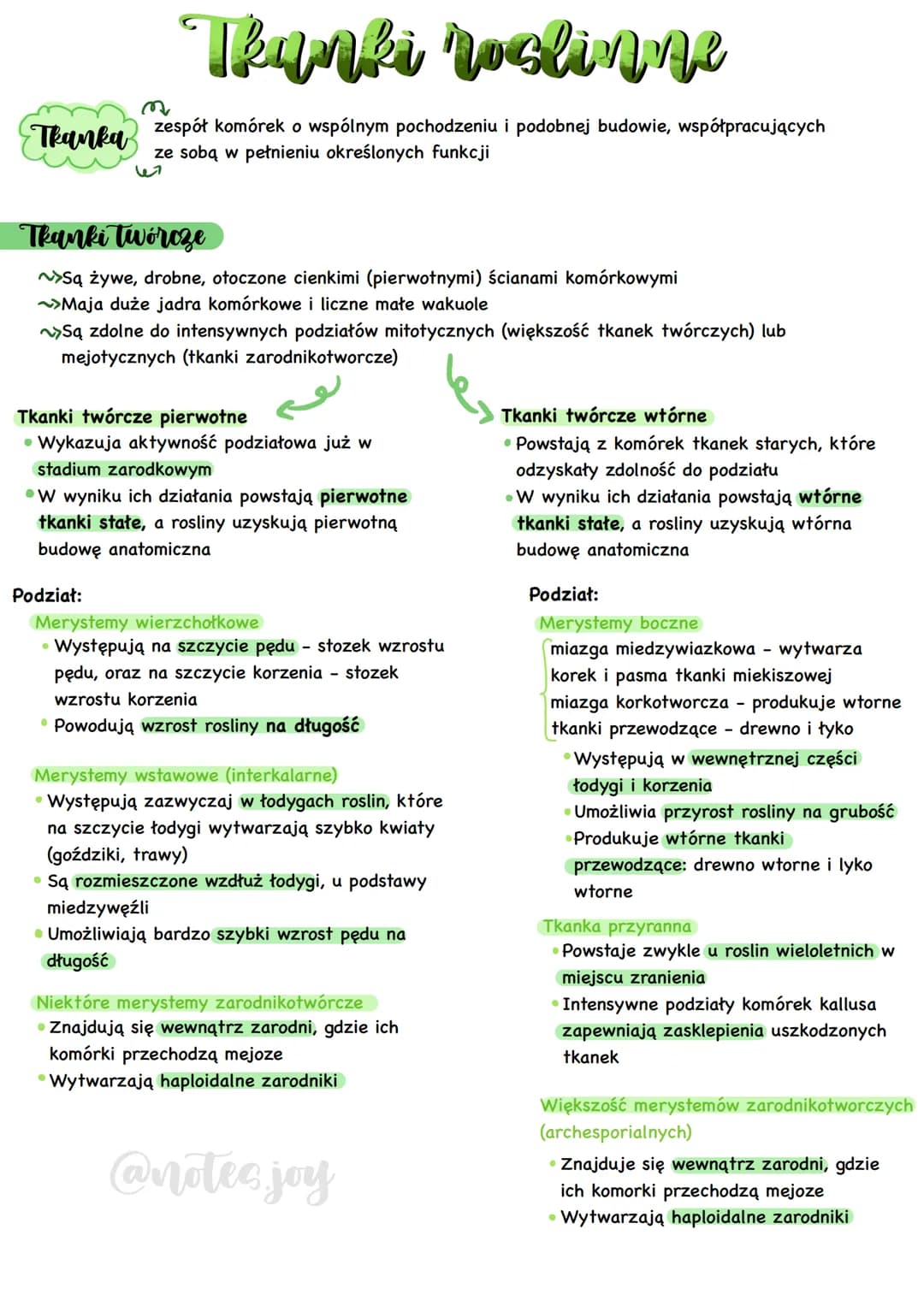 # Tkanki rostlinne

Thanka zespół komórek o wspólnym pochodzeniu i podobnej budowie, współpracujących
ze sobą w pełnieniu określonych funkcj