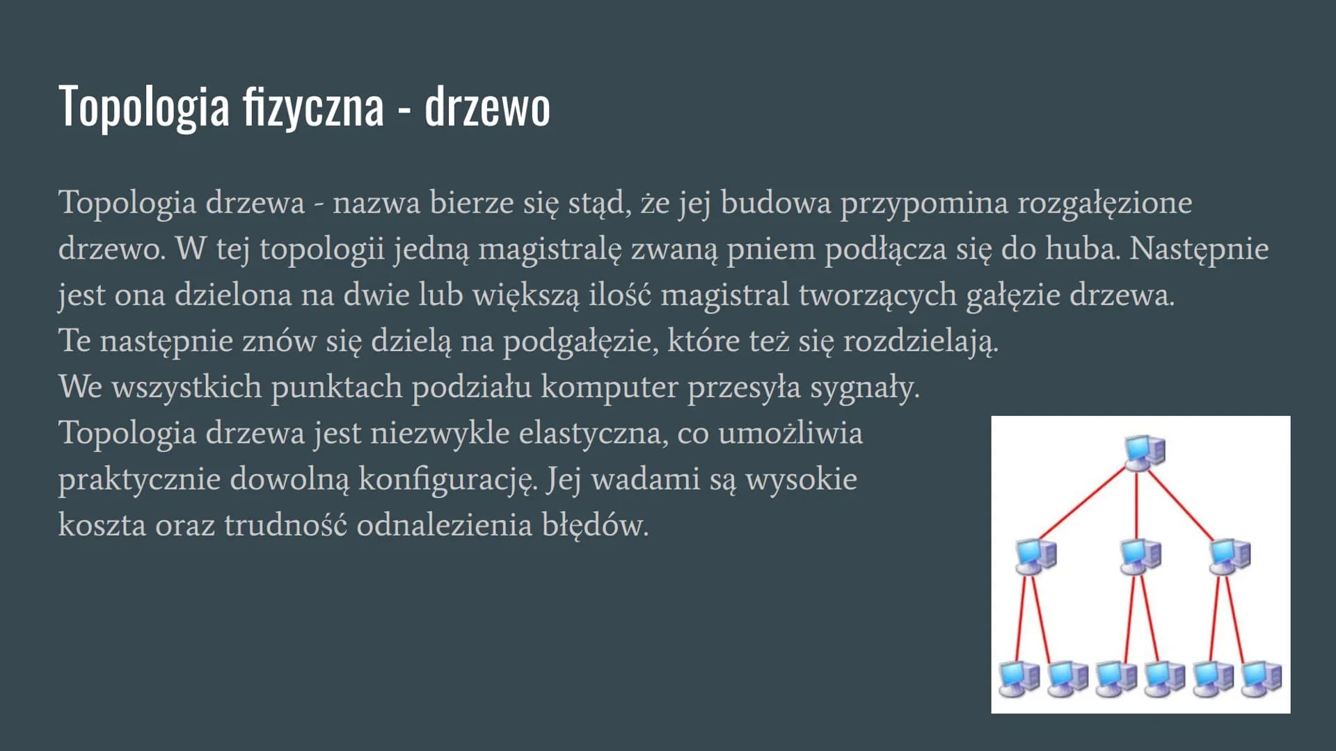 # Topologia sieci komputerowej

... # Co to jest topologia sieci komputerowej?

Topologia sieci jest schematycznym opisem układu fizycznych 