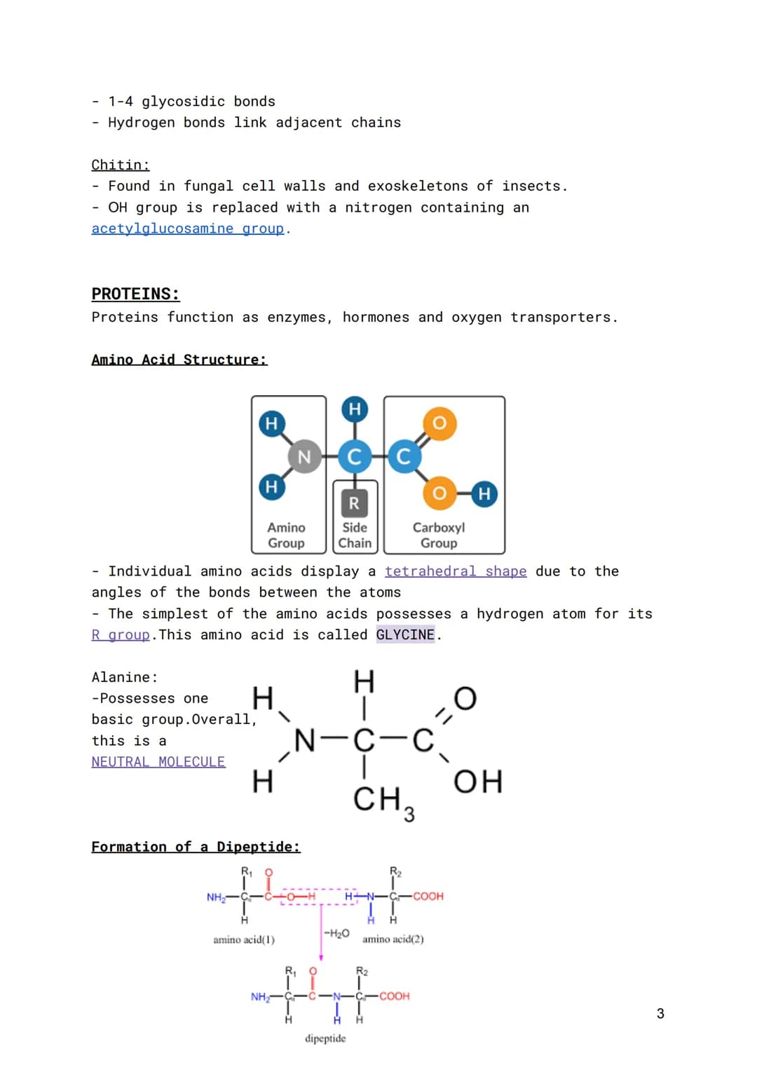 WJEC-A Level Biology-Unit 1.11 Basic Biochemistry and
Cell Organisation

Organic Molecules:

The importance of carbon:
- Can form 4 bonds
- 