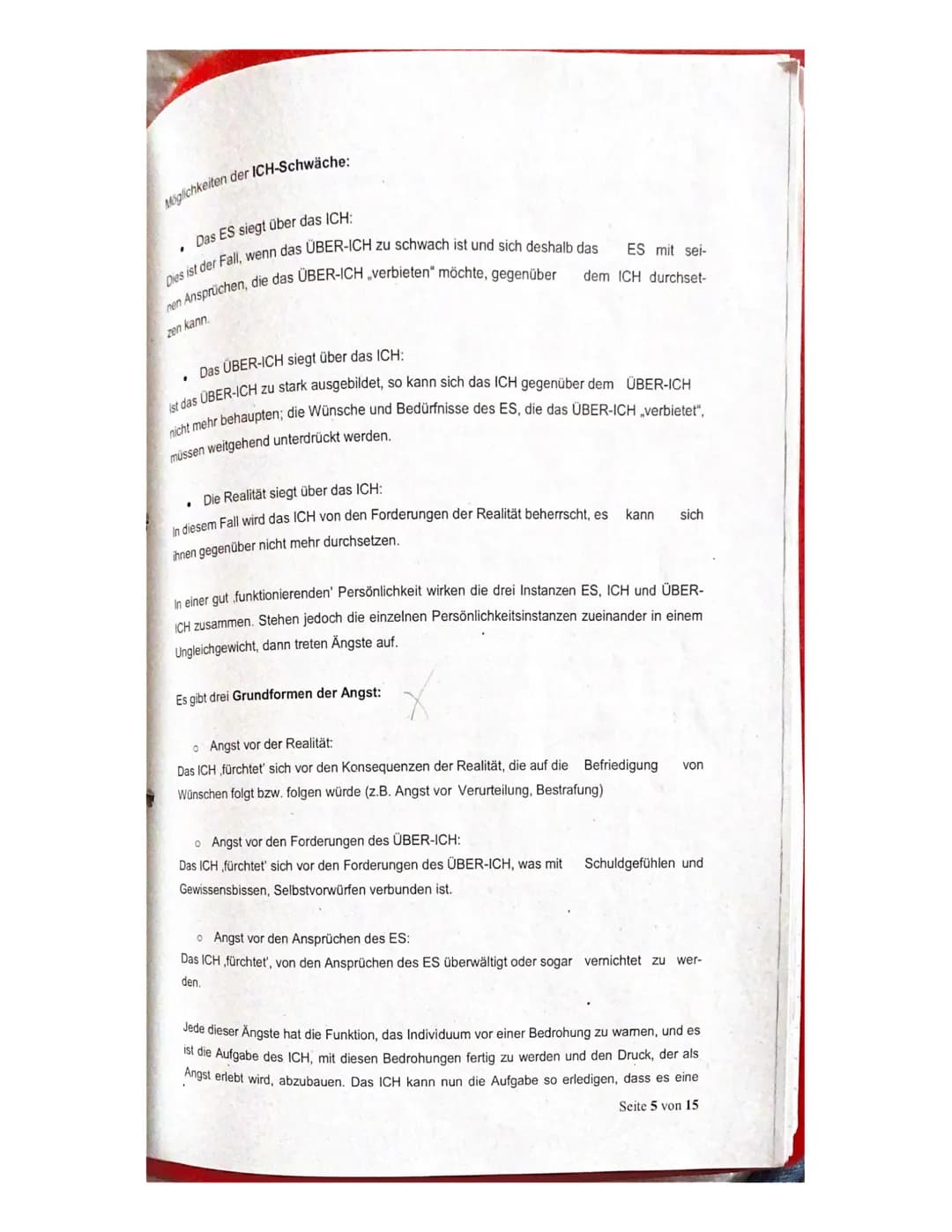 # Abitur

Die psychoanalytische Theorie - Zusammenfassung

1. Grundannahmen der Psychoanalytischen Theorie
2. Instanzenmodell
3. Abwehrmecha