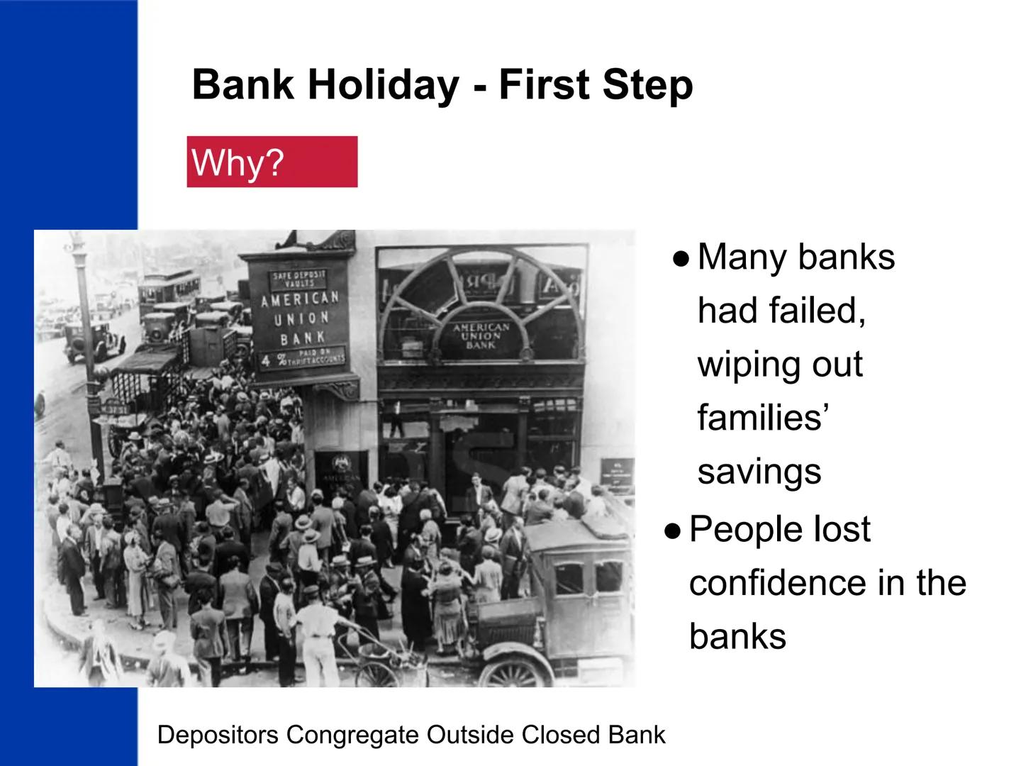 # The New Deal

US History The "Old Deal"

What?

• President

Hoover's

reaction to the

Great

Depression

COBIS

President Herbert Hoover