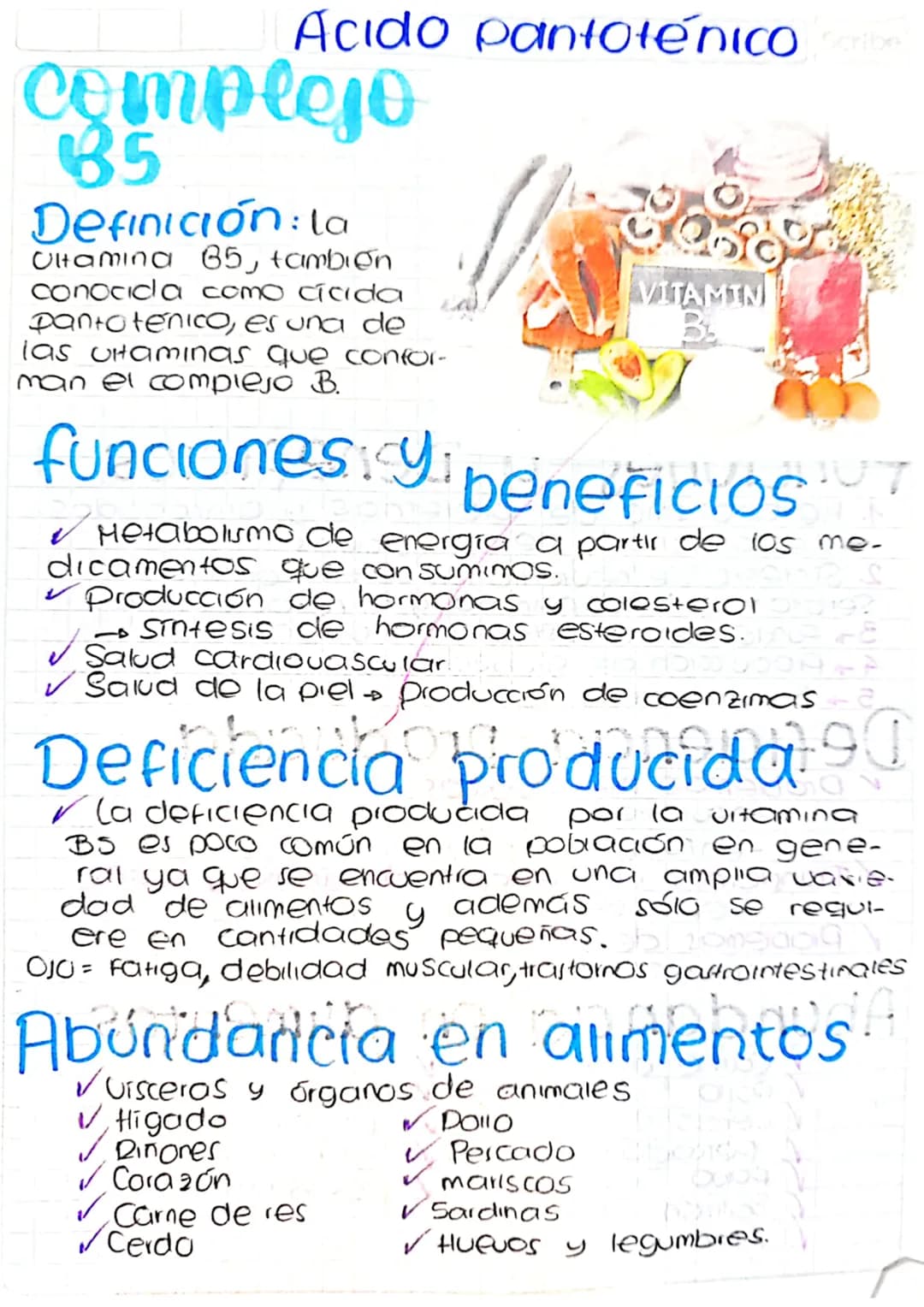 # Acido pantotenico ribe

# complejo
## 85

Definición: la
Ultamina 65, también
conocida como cicida
pantotenico, es una de
las utaminas que