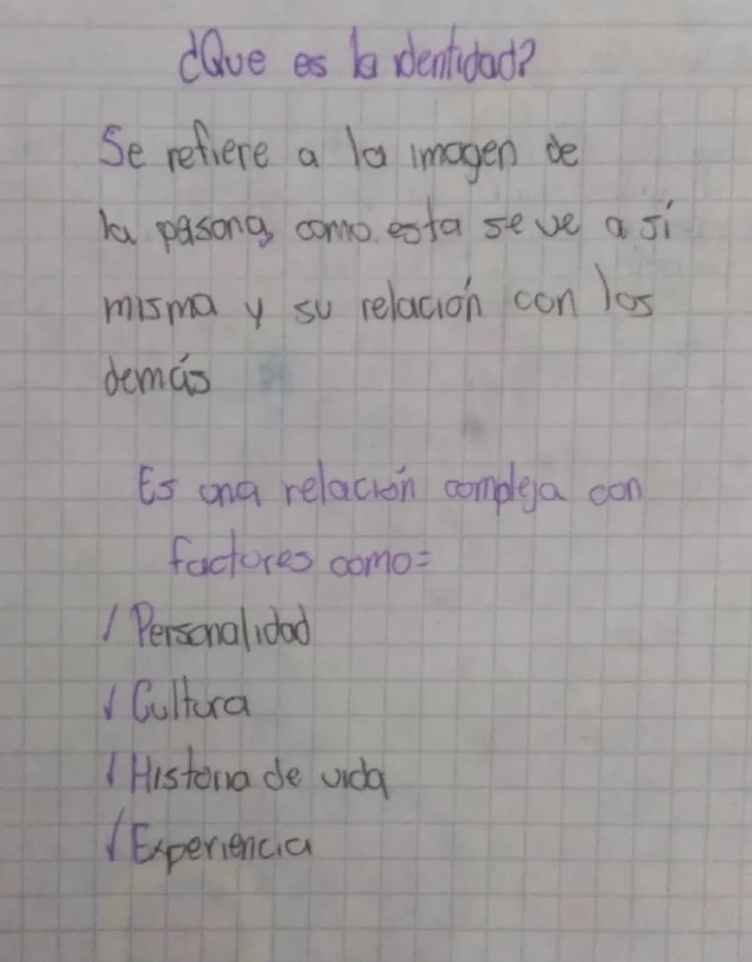 ¿Que es la dentidad?

Se refiere a la imagen de
la pasong, como esta se ve a sí
misma y su relación con los
demás

Es una relación compleja 