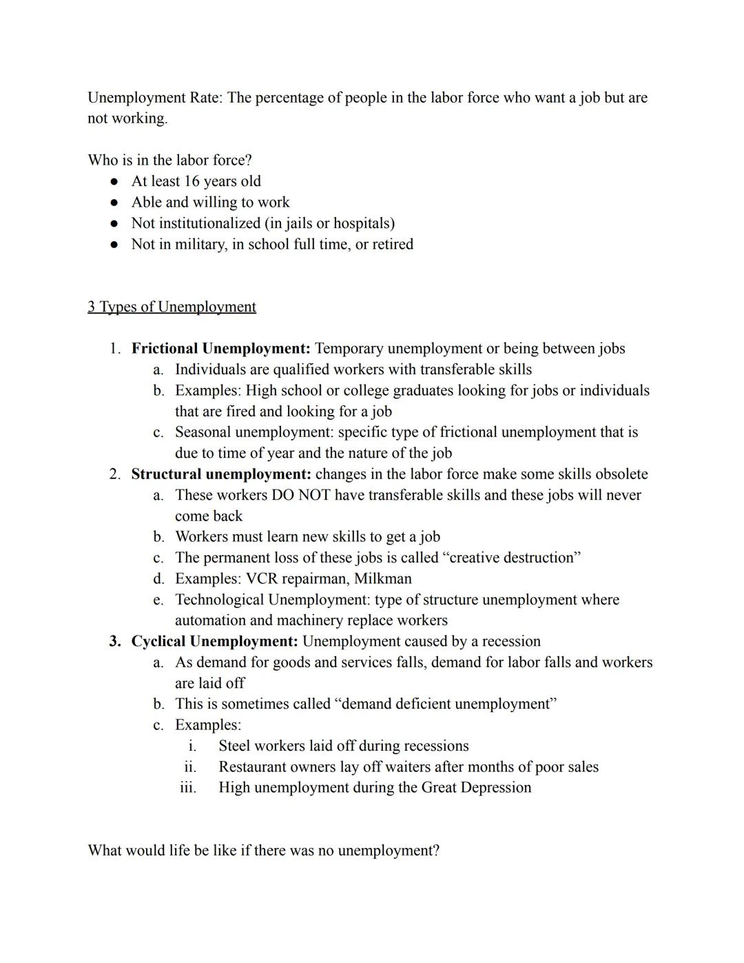 Unit 2: Macro Measures

What is Macroeconomics?

→ The study of the large economy as a whole
→ We analyze everyone

Why study the whole econ