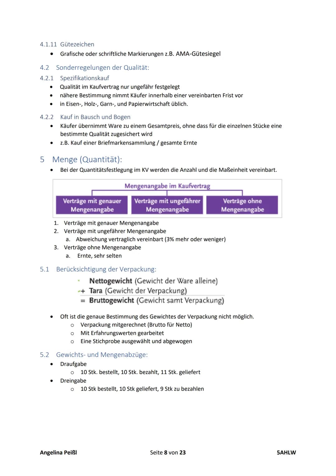 BWP-SA-06.12.2021

Kaufvertrag

1 Phasen beim Käufer und Verkäufer

1.1 Anbahnung des Kaufvertrages

1.1.1 Anfrage (Käufer)

*   gezielte In