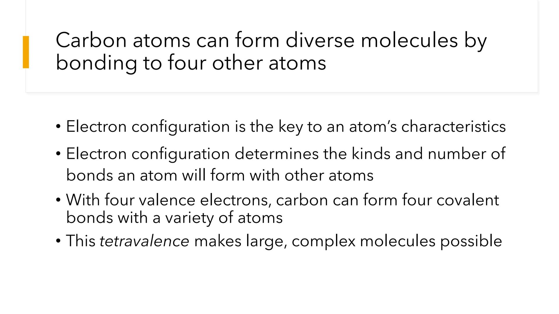 # NAT S113:
GENERAL
BIOLOGY

MIDTERMS WEEK 1 # BIOLOGICAL MOLECULES # Lesson Objectives

- Be able to recognize the roles of carbon in the m