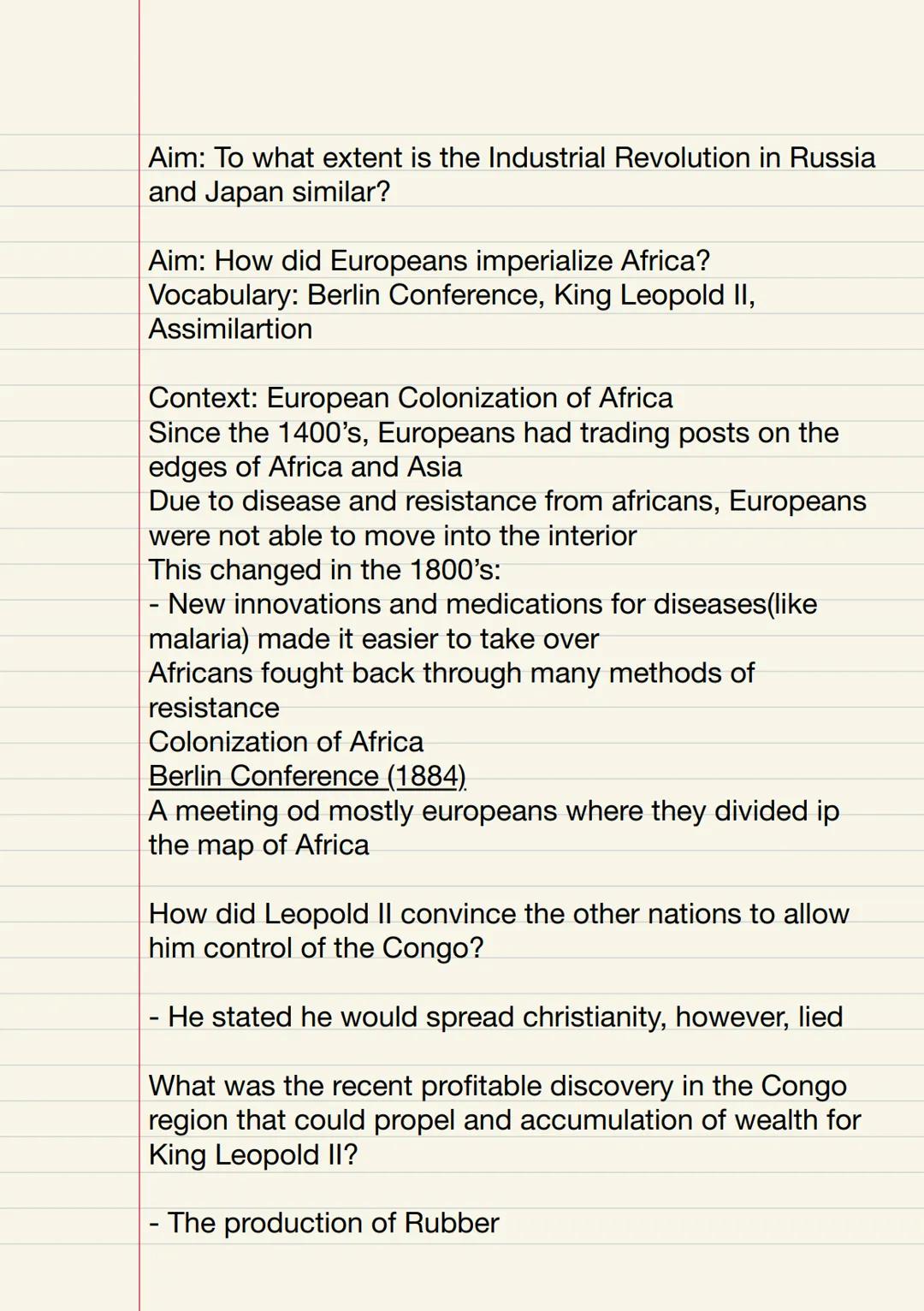 Unit 6 Aim: how did state expansion occur during New Imperialism?
Vocabulary: Imperialism, "New Imperialism", Colonialism,
Settler Coloniali
