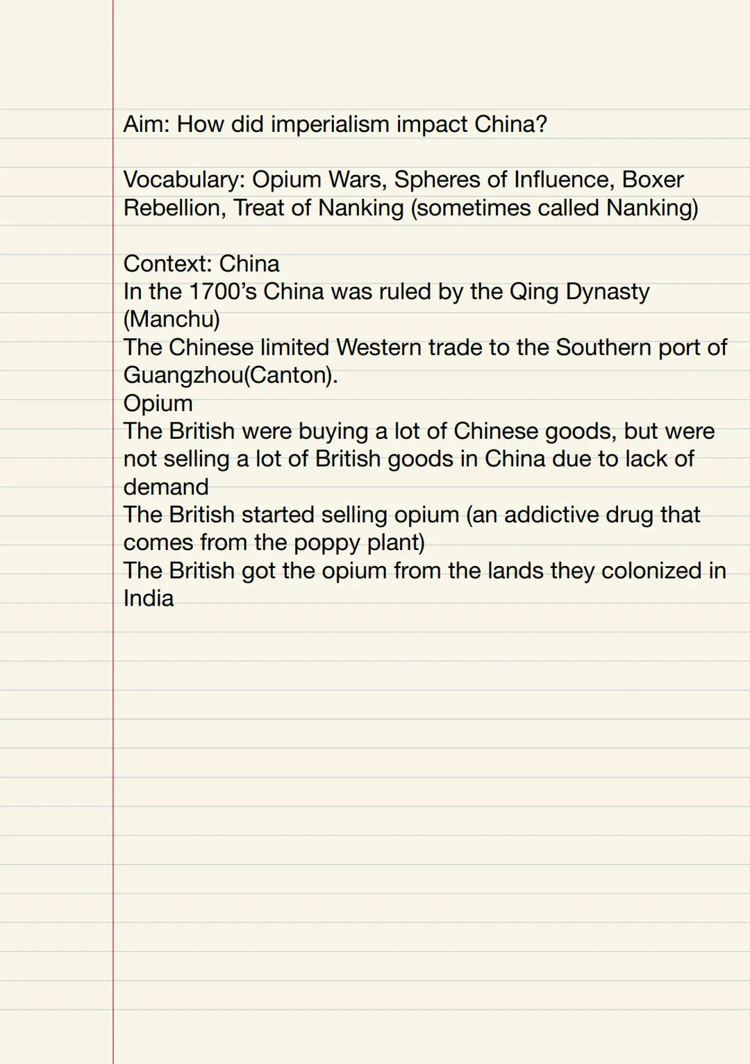 Unit 6 Aim: how did state expansion occur during New Imperialism?
Vocabulary: Imperialism, "New Imperialism", Colonialism,
Settler Coloniali