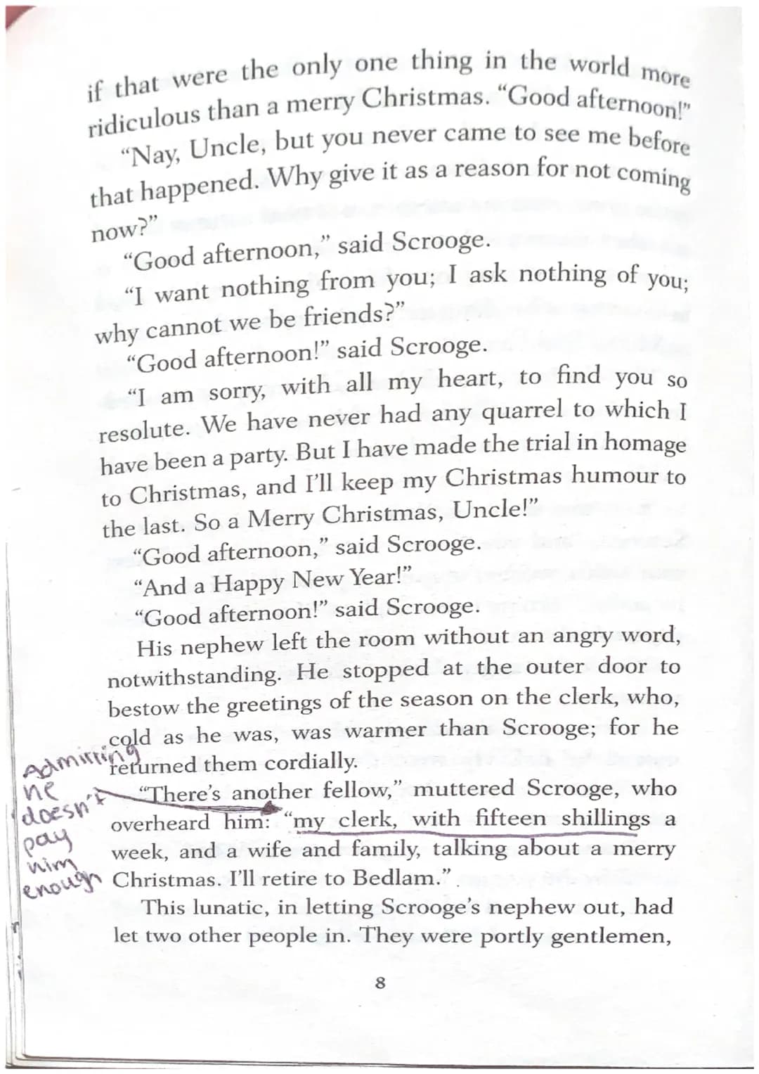 STAVE ONE

Marley's Ghost
foreshadowing
Marley's refurn
Marley was dead, to begin with. There is no doubt
whatever about that. The register 