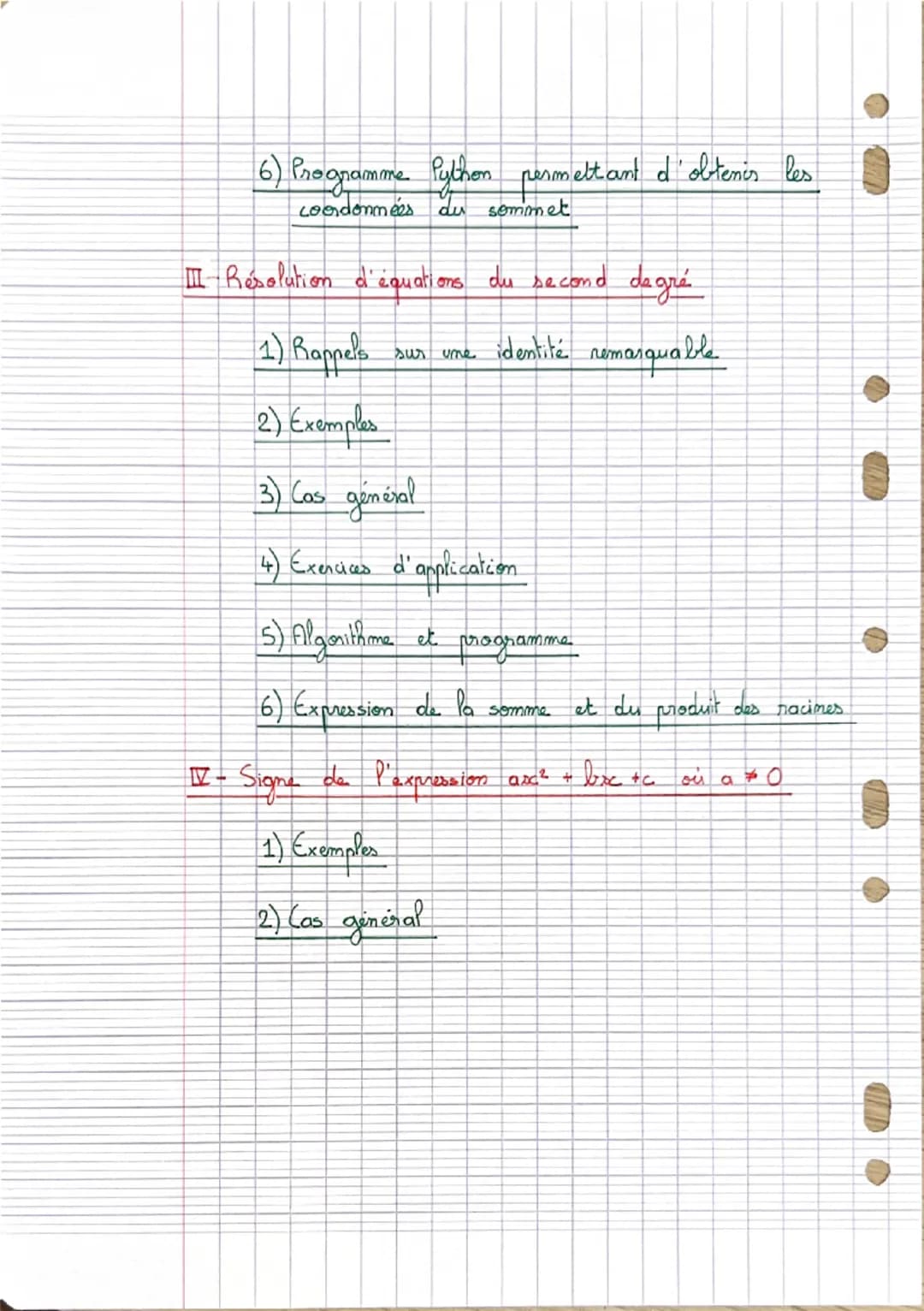 SECOND DEGRE
1)
Représentation graphique d'une fonction polynôme de degré 2
1) Fonction  $x \mapsto x^2 + \beta$ où $\beta$ est un réel quel